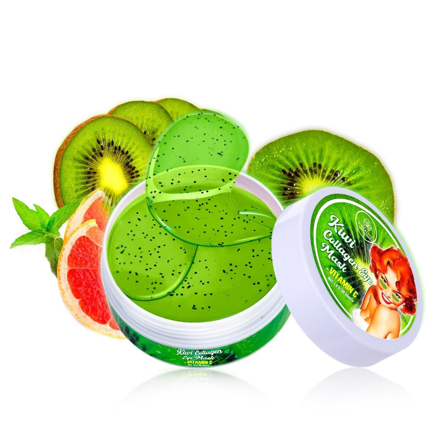 P-Beauty Cosmetic Accessories Augenpads Gel Anti Aging Anti-Falten Kollagen Augenringe Tränensäcke 60 Stück, 1-tlg., Flüssigkeitszufuhr, Schwellungen, Straffung