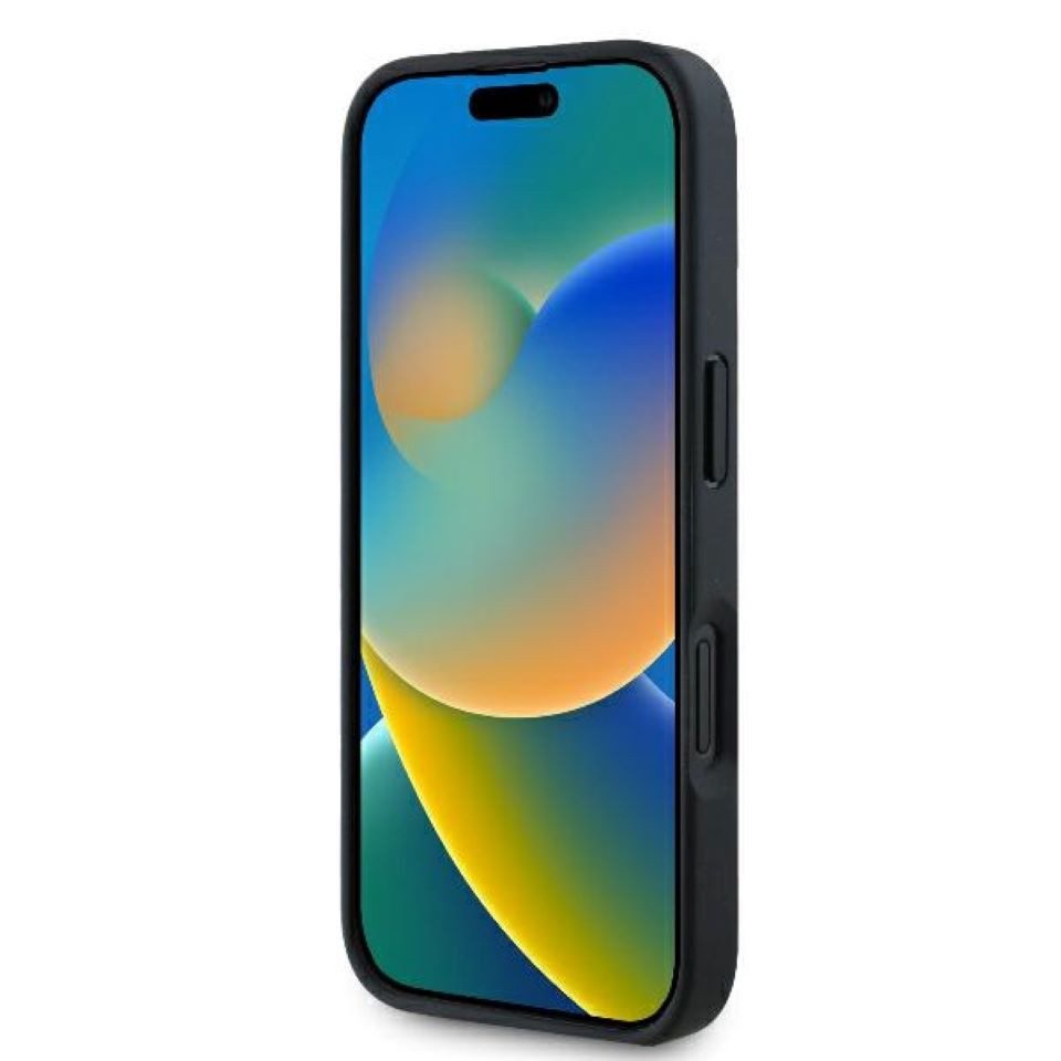 Mercedes Benz Handyhülle iPhone 16 Plus Echtleder schwarz Logo Stern 6,7 Zoll, Kantenschutz – Bild 5 von 5