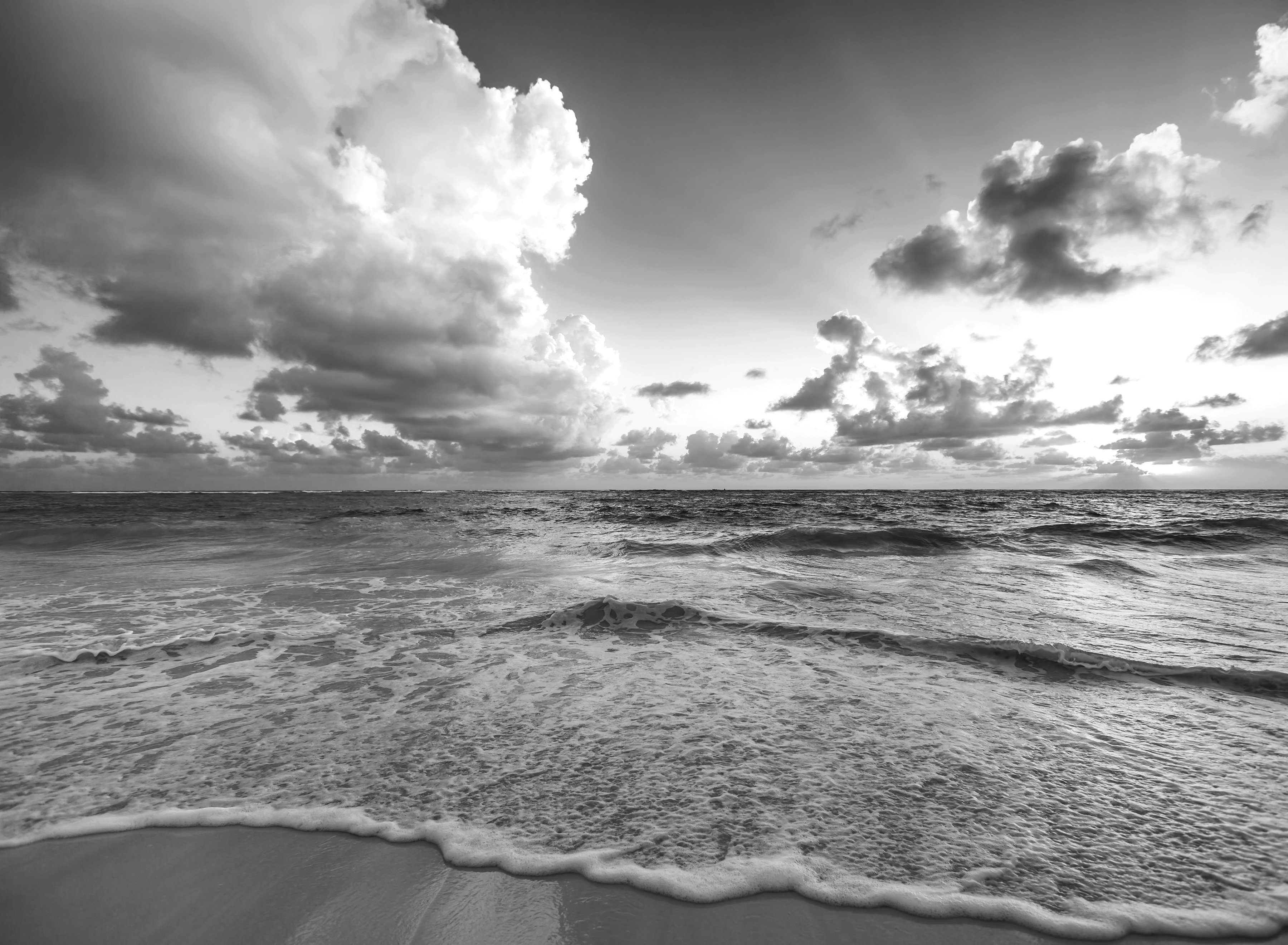 Schwarz Strand Weiß Papermoon Fototapete &