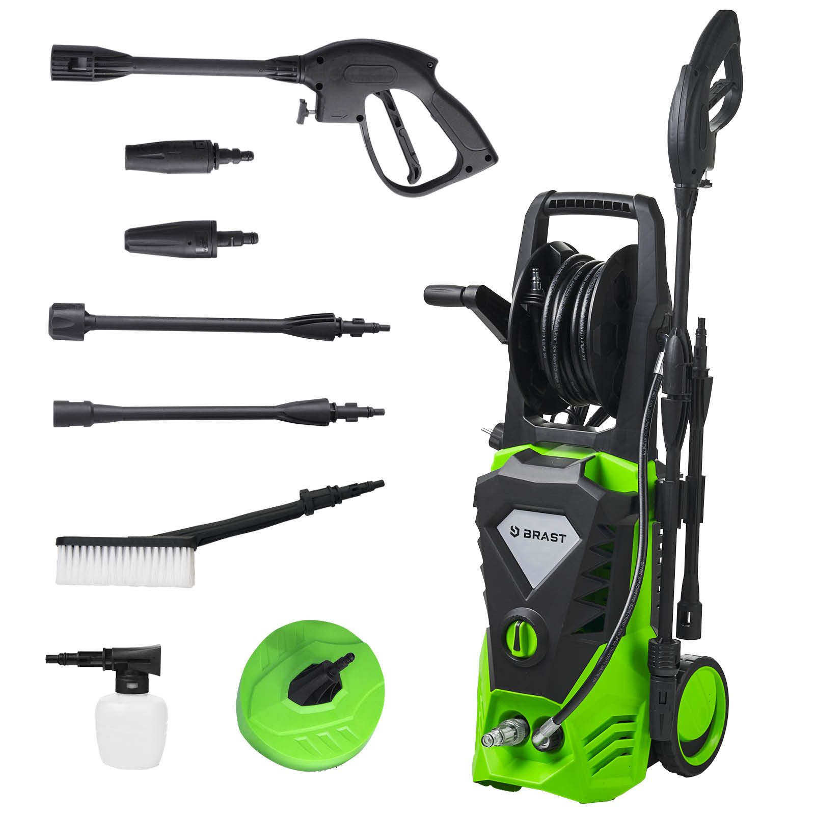 BRAST Минимойки Elektro, Druck max: 165 bar, 2200 W, Fördermenge max: 468 l/h, inkl. 11-TLG. Sonderzubehör