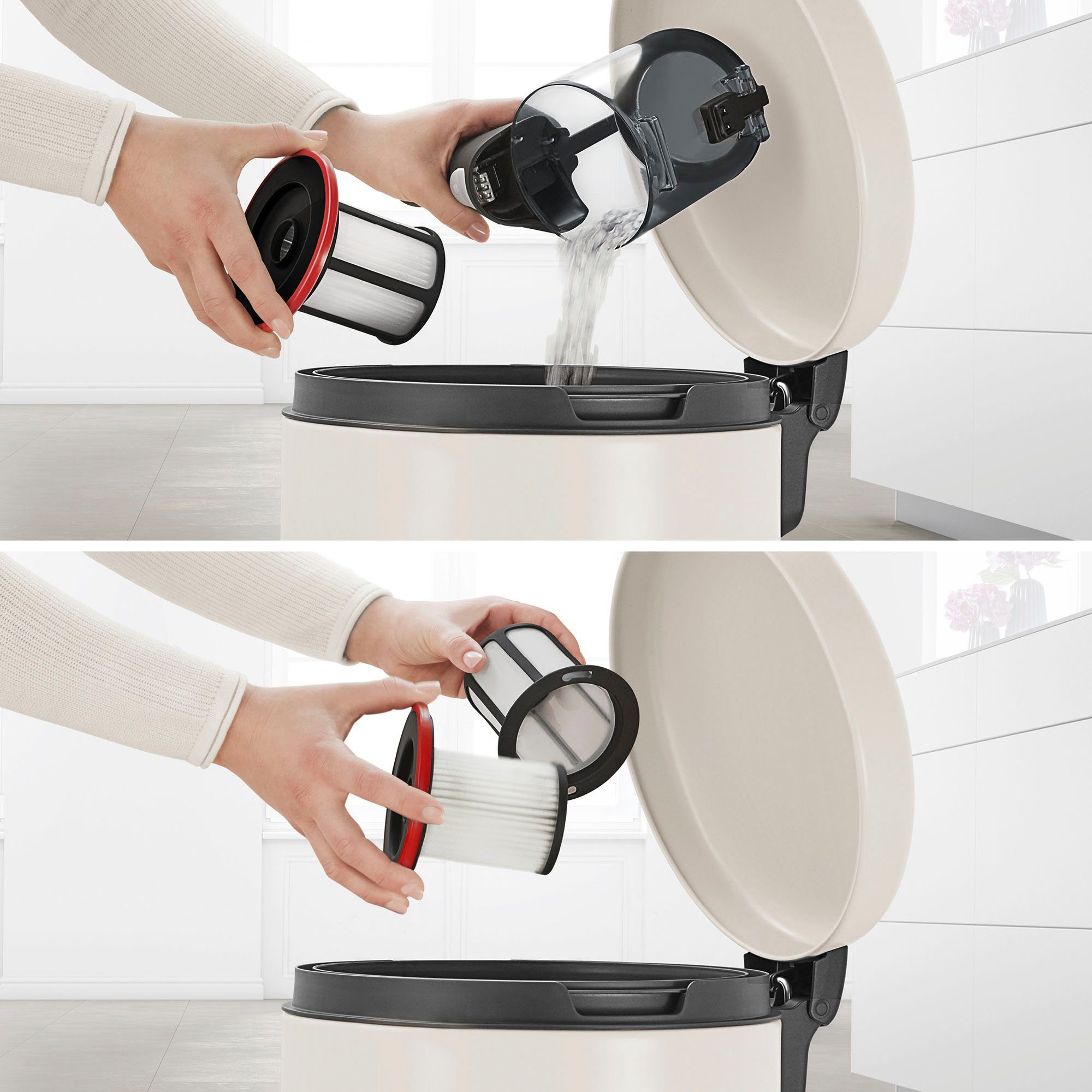 BOSCH Akku-Stielstaubsauger Unlimited 6 BKS6111P, Hygiene-Filter, 10 Jahre Motorgarantie, leicht, beutellos, Akku wechselbar, alle Bodenarten, hohe Saugkraft, lange Laufzeit, blau