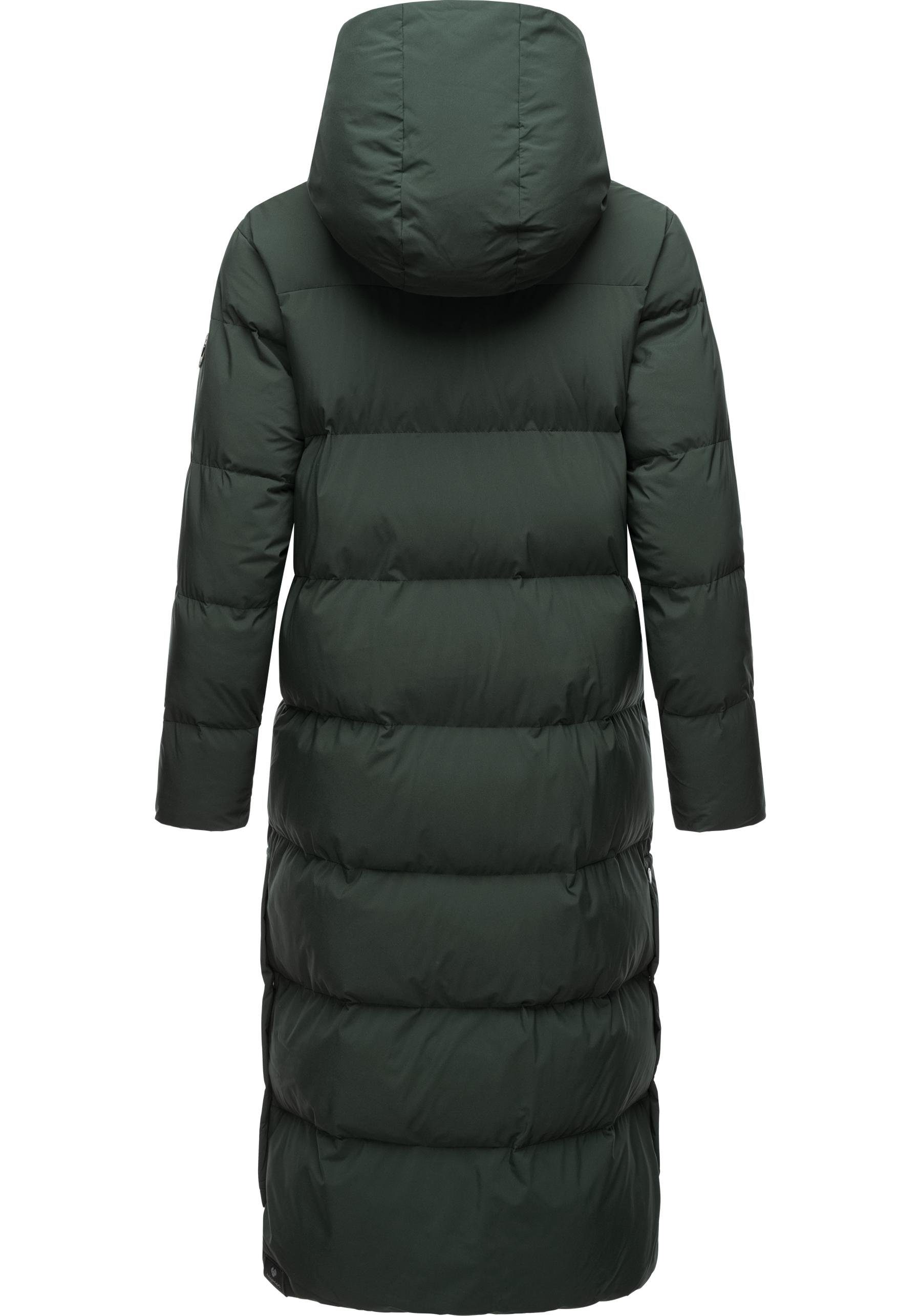 Ragwear Wintermantel Patrise Extralanger Damen Winter Steppmantel mit Gehschlitzen – Bild 3 von 4