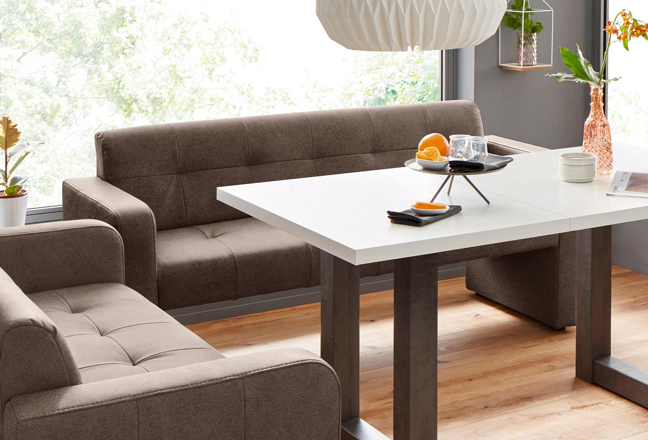 exxpo - sofa fashion Polsterbank Barista Küchensofa mit Komfortsitzhöhe 49cm, tolle Detailverarbeitung, frei im Raum stellbar