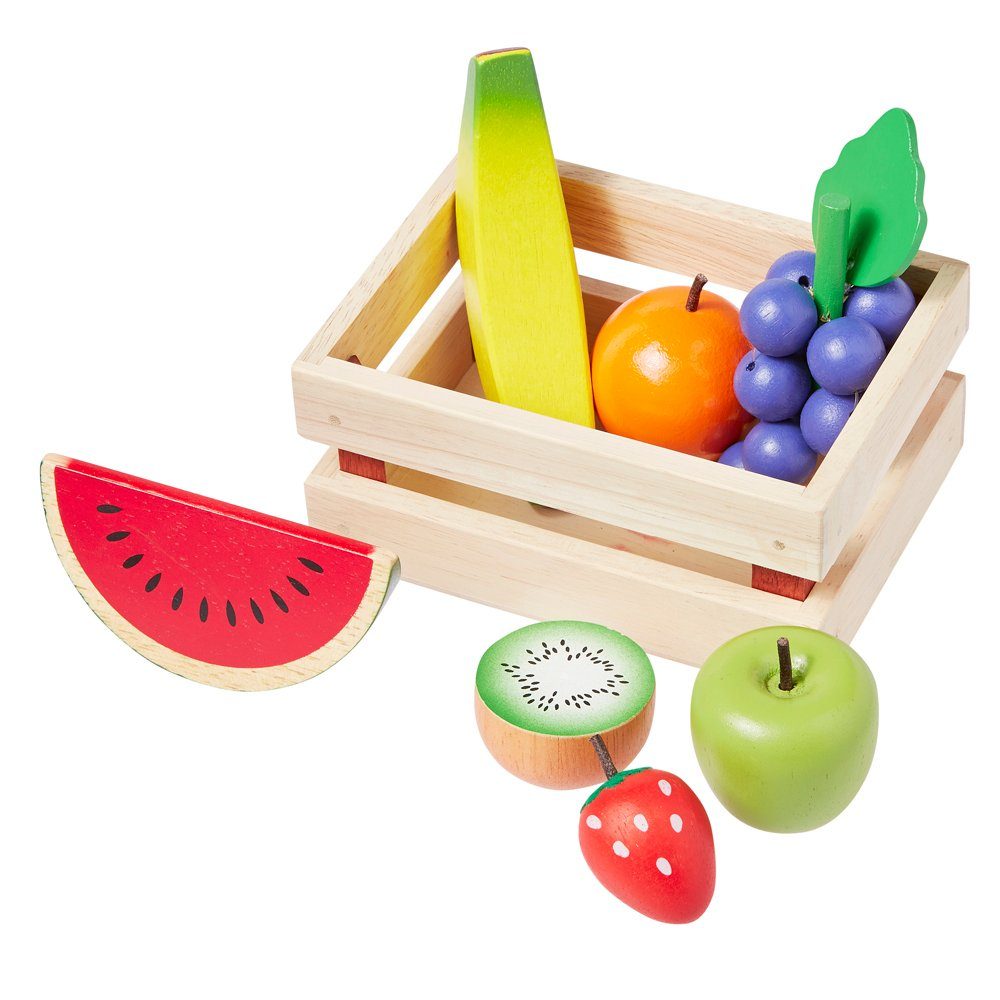 howa Kaufladensortiment, (35-tlg., aus Holz), Obst, Gemüse, Backwaren, Milchprodukten, Fisch, Fleisch, Wurst und Eis