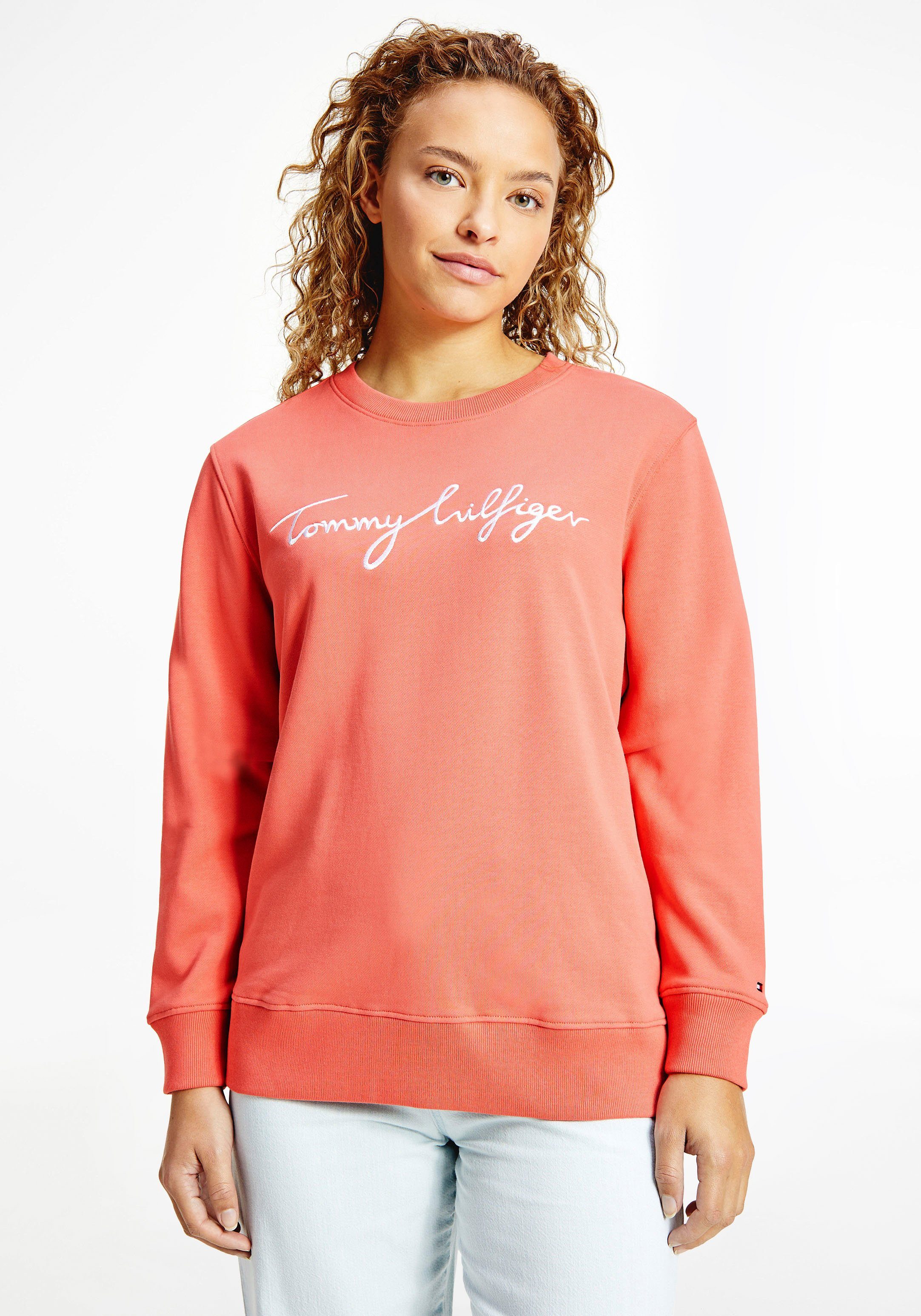 Tommy Hilfiger Sweatshirt »REGULAR GRAPHIC C-NK SWEATSHIRT« mit verspieltem Tommy  Hilfiger Logo-Schriftzug