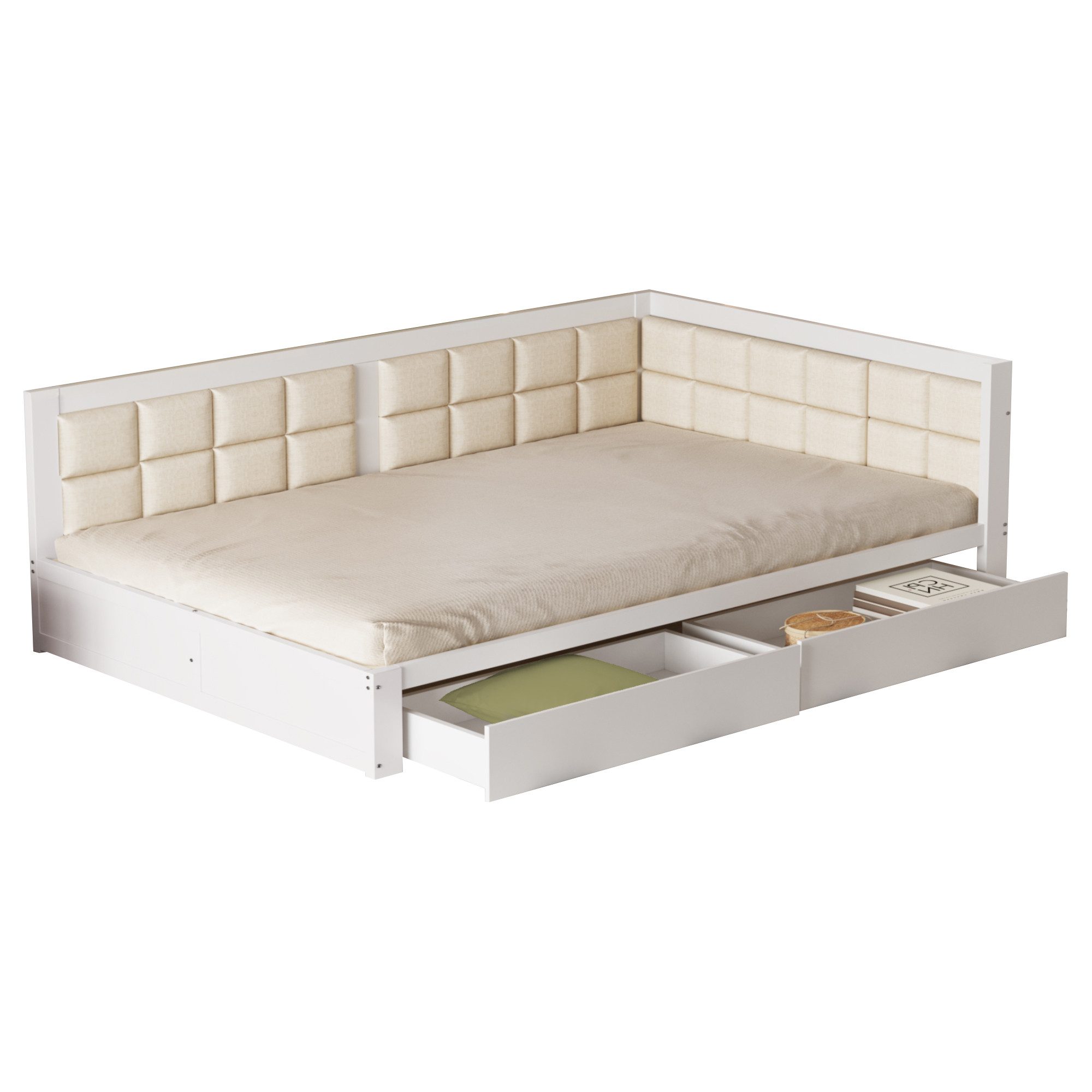 REDOM Polsterbett Schlafsofa Multifunktionsbett, Funktionsbett Stauraumbett günstig online kaufen