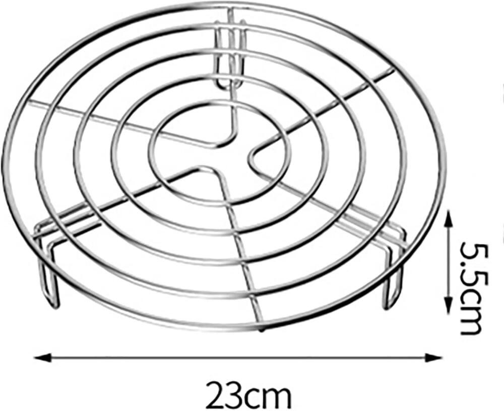 FELIXLEO Backblech Edelstahl Dampfrost Rund 23cm Kochgitter Abkühlgitter Kuchengitter, (1-St) – Bild 2 von 4