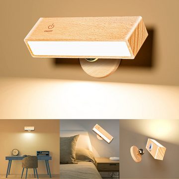Novzep LED Wandleuchte Wiederaufladbare Wandleuchte, drehbare kabellose Wandleuchte, magnetische Wandleuchte für Schlafzimmer, Wohnzimmer, Lesen am Bett