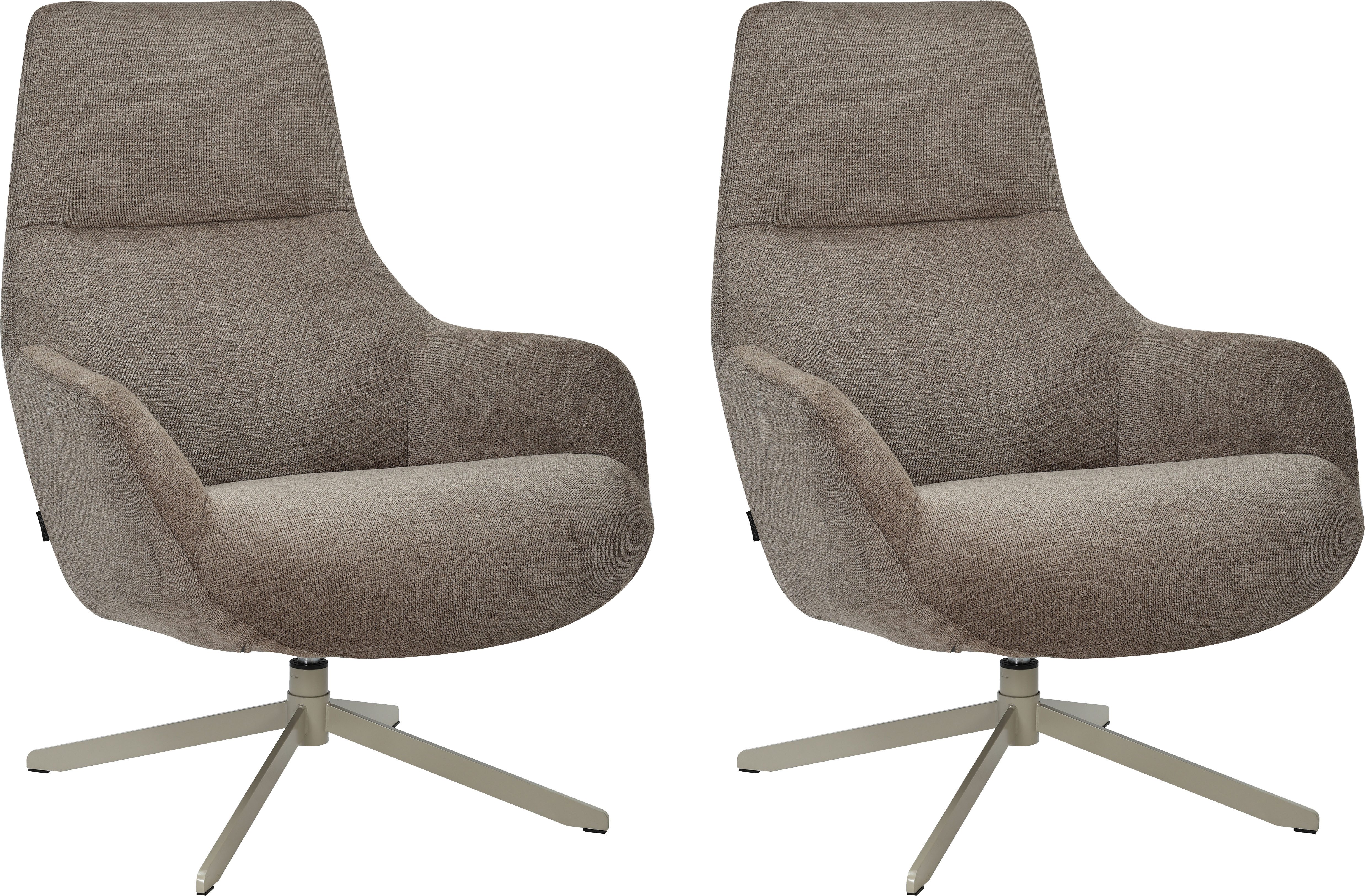 OTTO home Drehsessel CLARINDA moderner Ohrensessel drehbar, TV-Sessel, Relaxsessel, 360-Grad drehbar, robustes Metallgestell