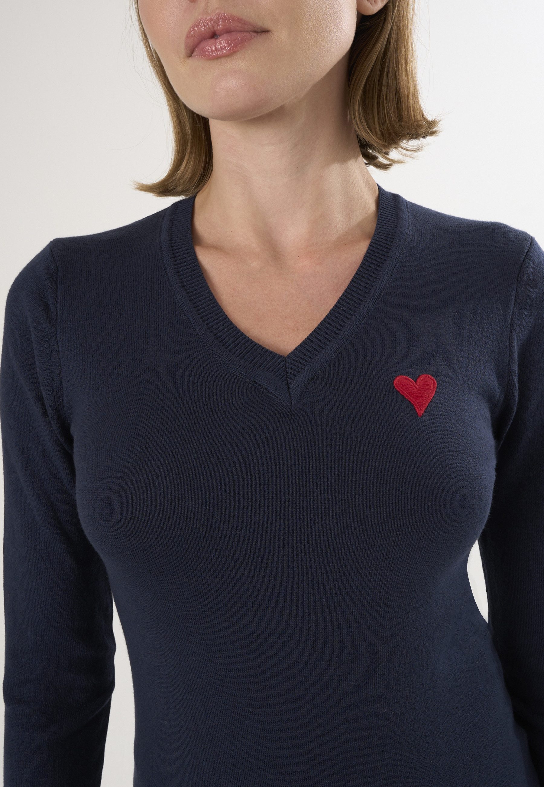 Felix Hardy V-Ausschnitt-Pullover V-Ausschnitt-Strickpullover