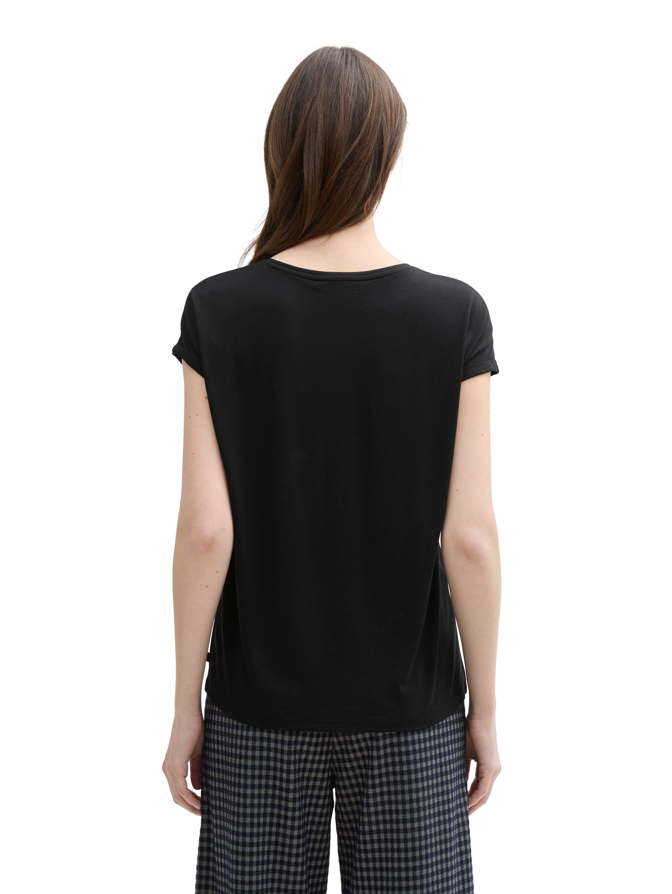 TOM TAILOR Denim T-Shirt mit Rundhalsausschnitt günstig online kaufen