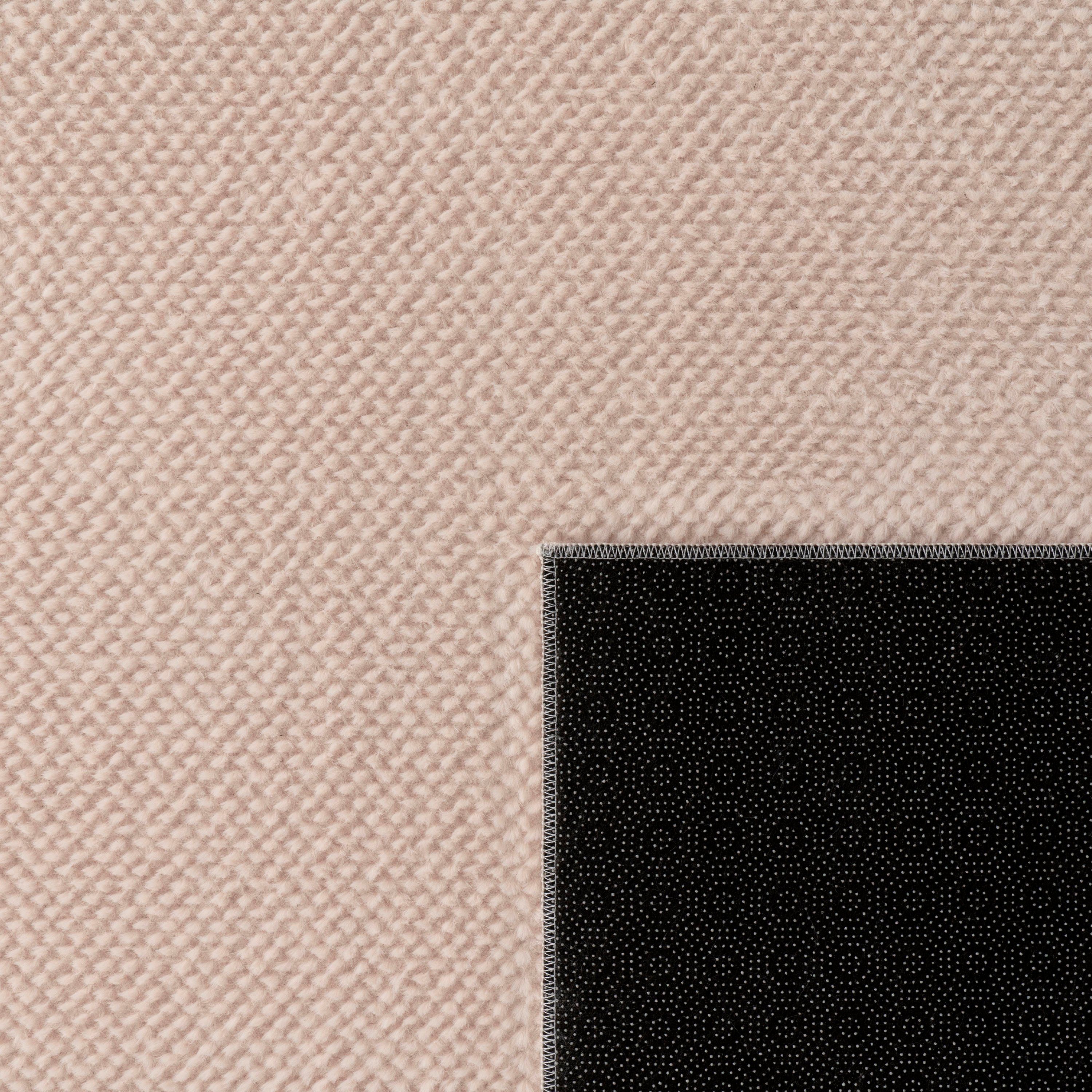 my home Teppich Ciney, LAGERRÄUMUNG!, rechteckig, Höhe: 16 mm, Kurzflor, Hoch-Tief Effekt, Uni Farben, Scandi Design, besonders weich