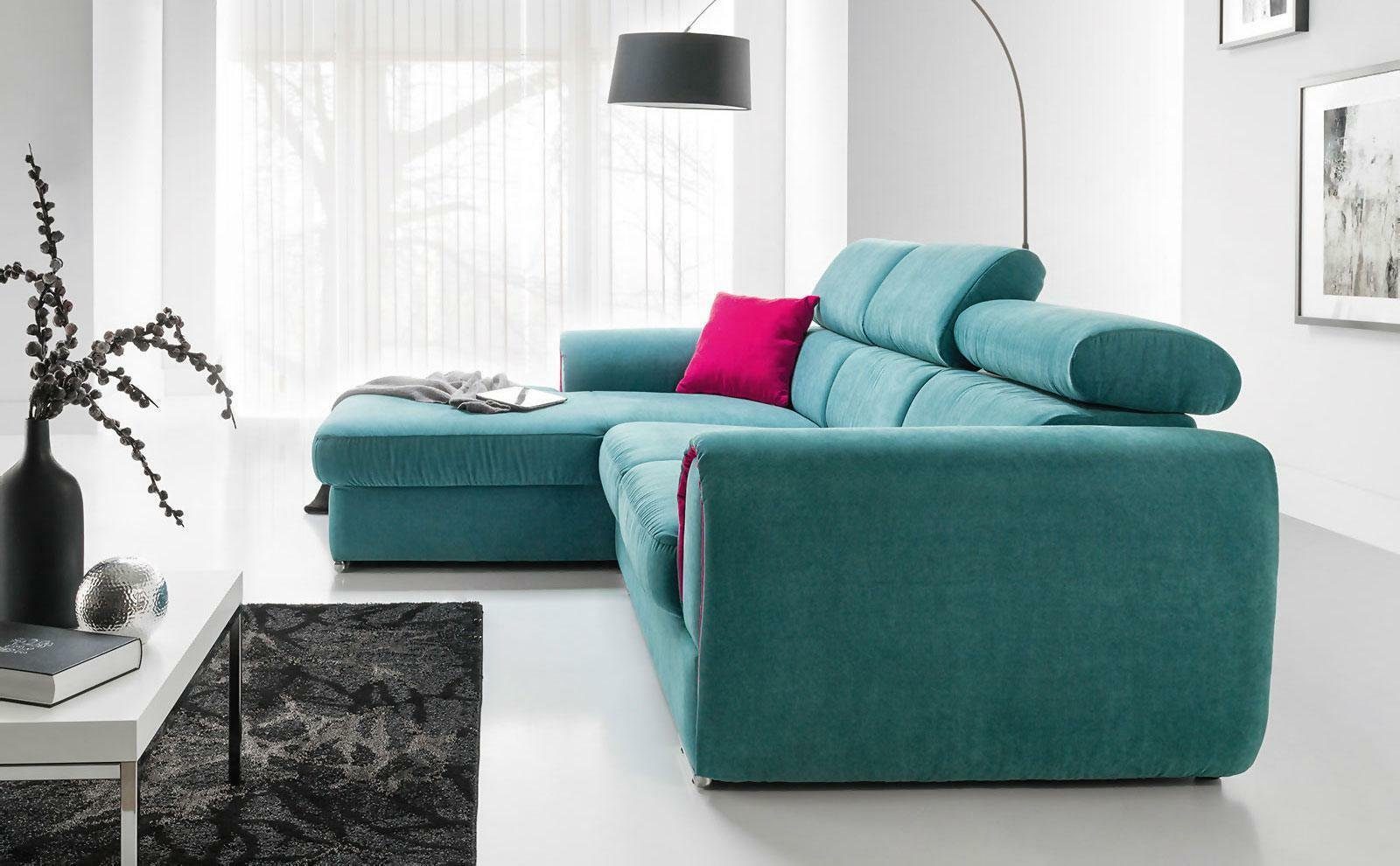 JVmoebel Ecksofa Modernes Türkis Made Sofa Polster Sofas Couch Europe in Ecksofa Neu, Wohnlandschaft