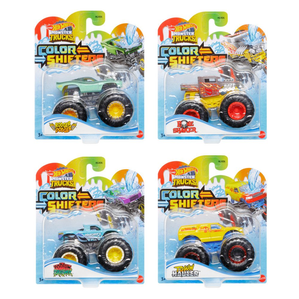 Mattel® Spielzeug-Monstertruck Hot Wheels Monster Trucks Color Shifters 1:64 sortiert