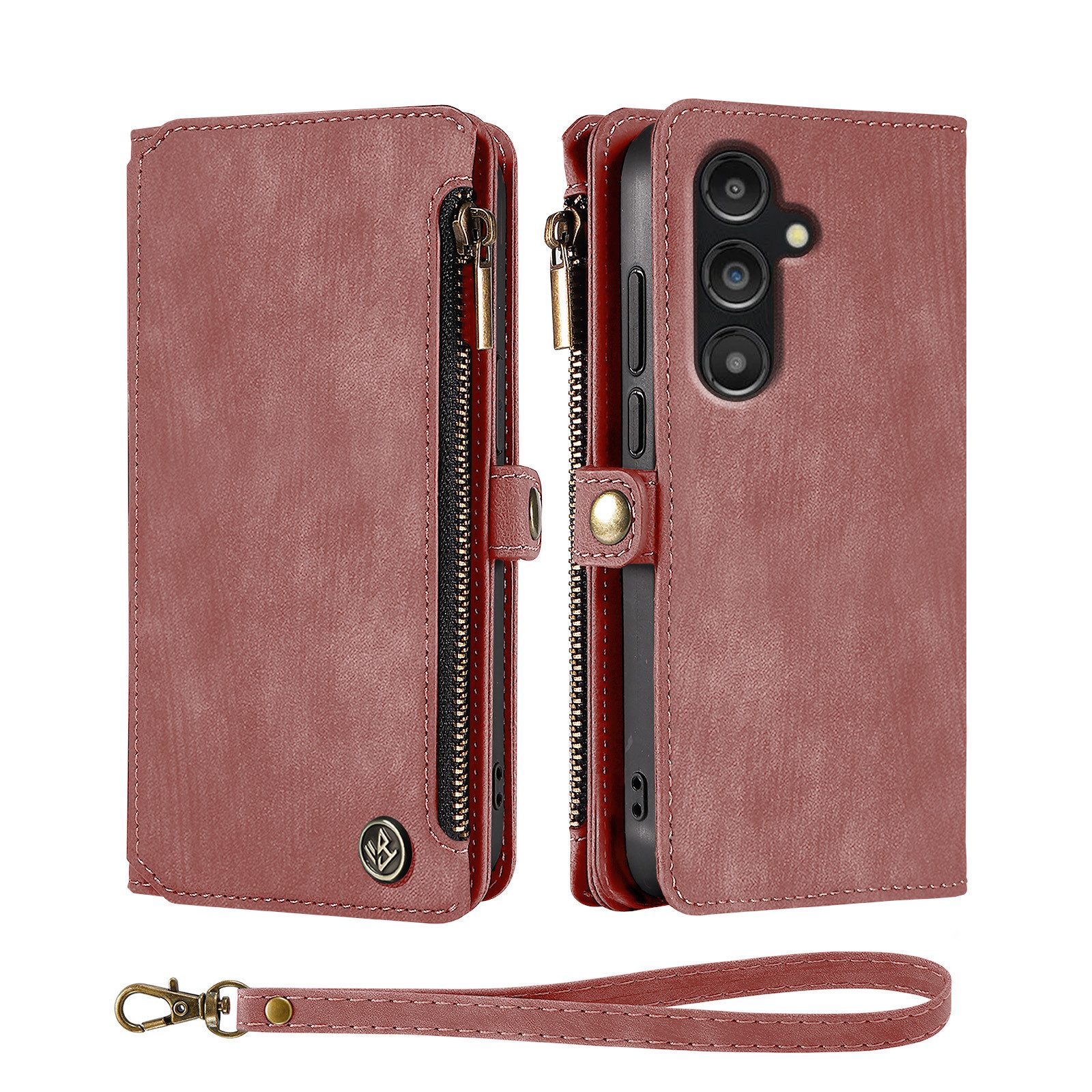 Tec-Expert Handyhülle Geldbörse Hülle mit RFID Schutz für Samsung Galaxy A17 / A17 5G 6.7 Zoll, 6.7", Klapphülle Cover Case mit Kartenfach Geldfach Münzfach – Bild 3 von 5