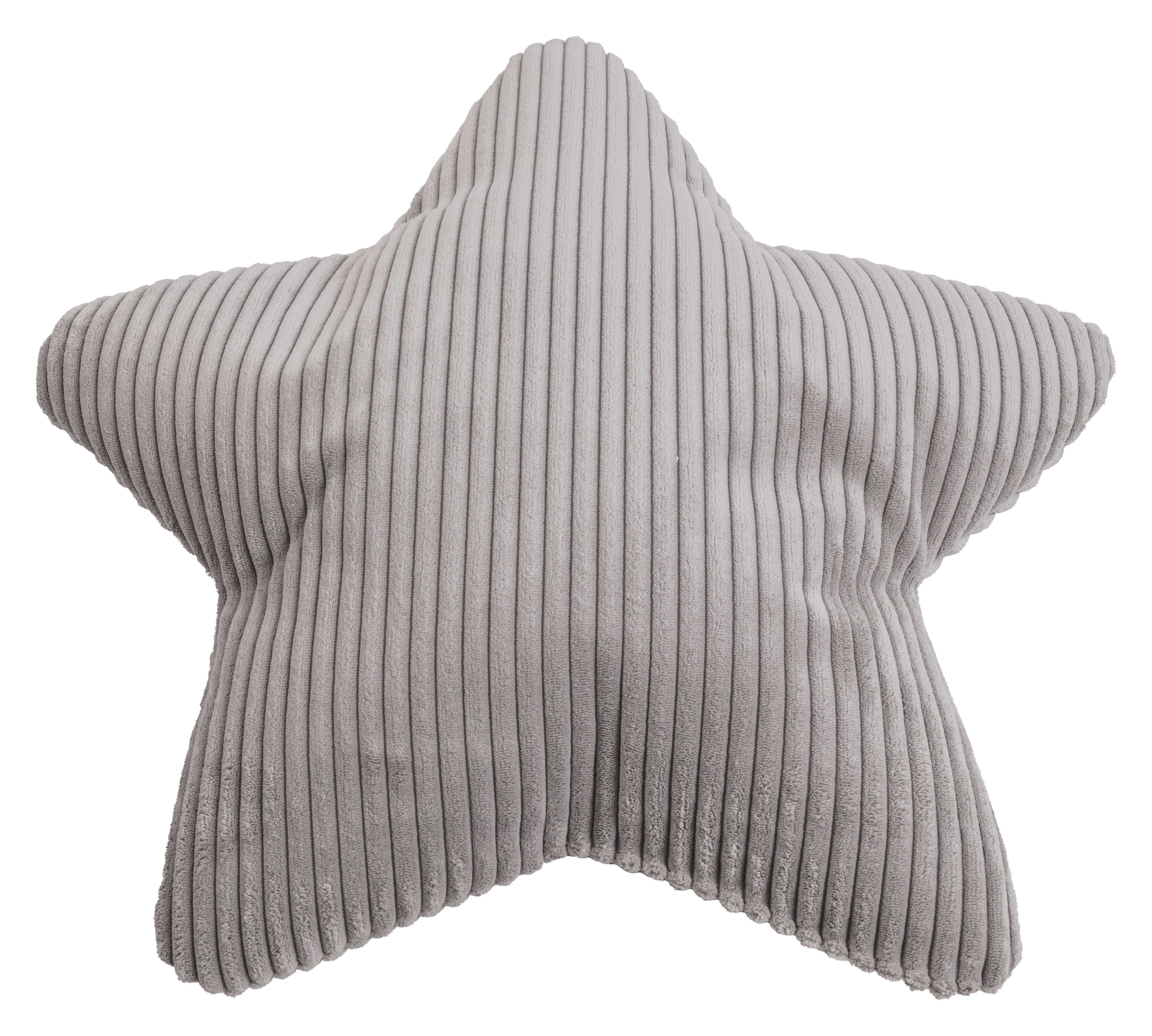 Magma Heimtex Dekokissen SHARA Sternkissen, Kuscheliges Sternkissen mit Cord-Charme