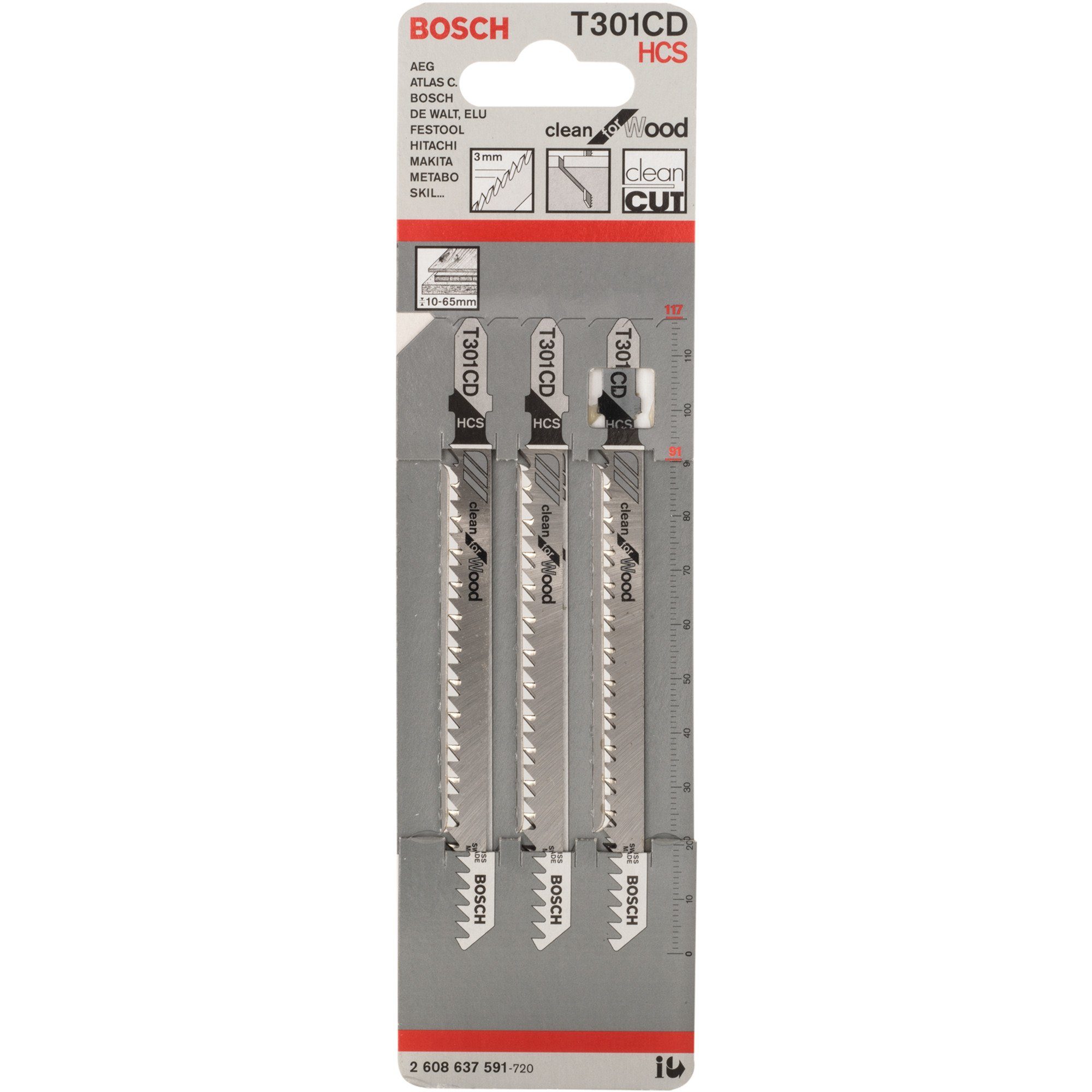 Bosch Professional Sägeblatt Bosch Professional Stichsägeblatt T 301 CD Clean