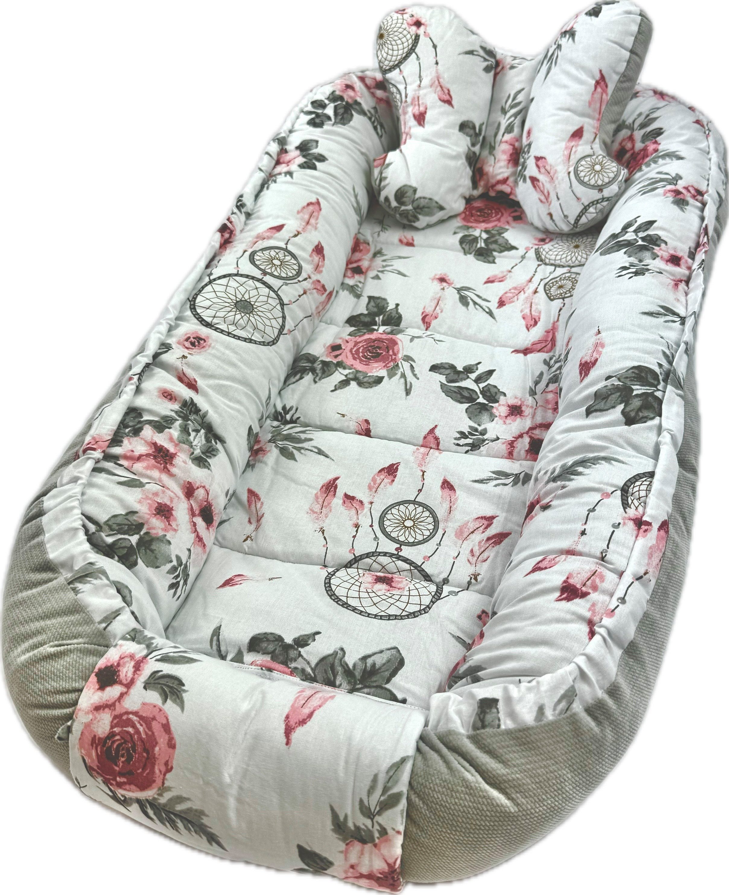 Pamek Bettnestchen Babybett Babynestchen Babynest Kinderbett Kokon zum schlafen Kissen, Sehr weiches material, Füllung 100% antiallergische Silikonkogel. – Bild 4 von 5