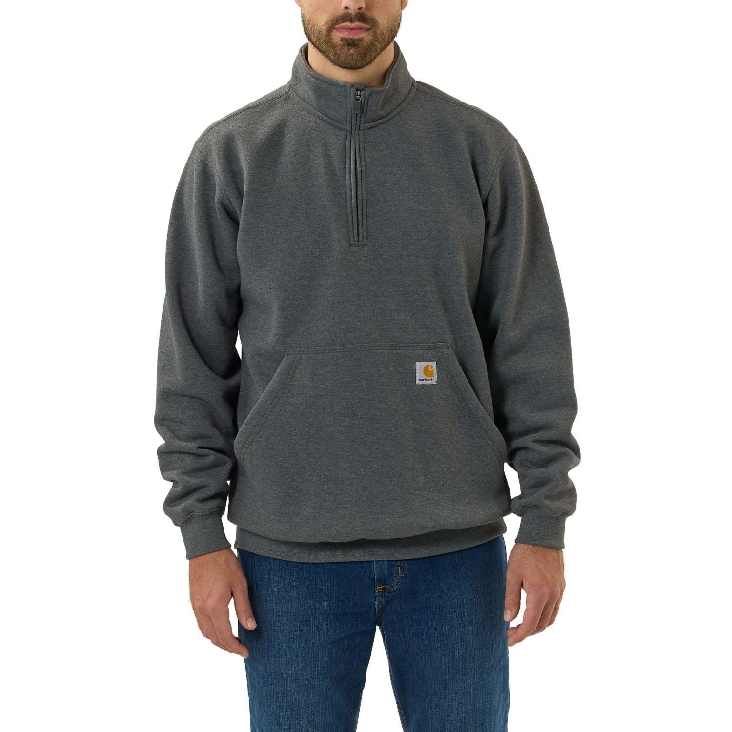 (1-tlg) Quarter-Zip heather Sweatshirt Troyer 105294 Carhartt carbon