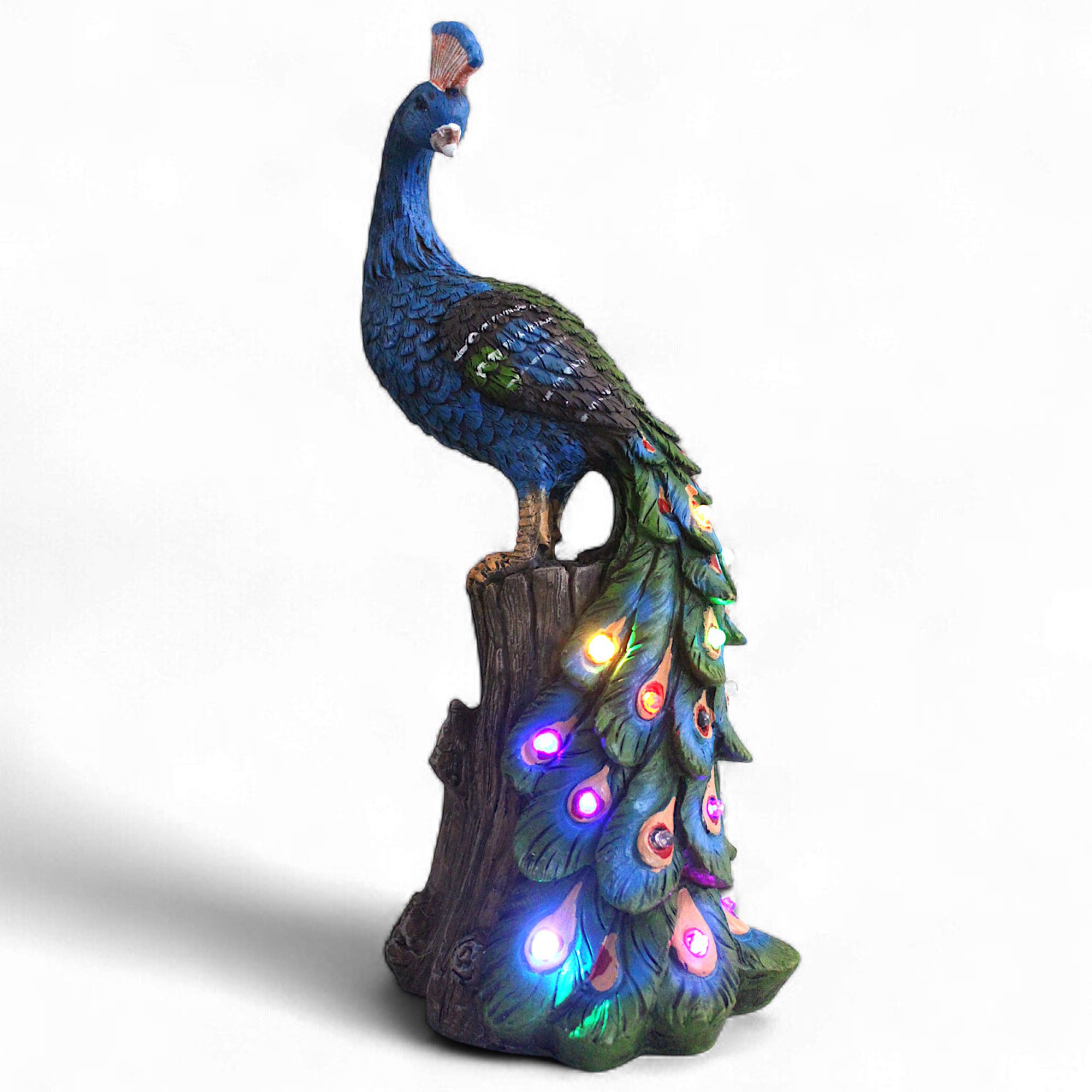Arnusa Gartenfigur Solarleuchte Pfau Farbwechsel Gartendeko günstig online kaufen