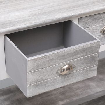 vidaXL Sideboard Sideboard Antik-Grau 115x30x76 cm Holz (1 St)