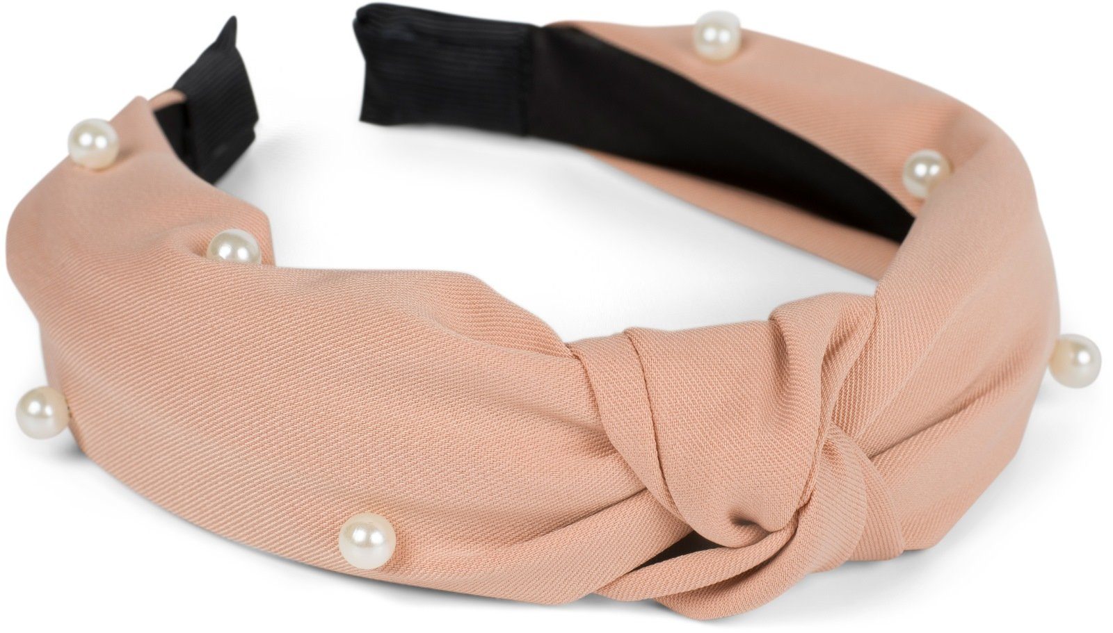 styleBREAKER Haarband, 1-tlg., Stoff Haarreif mit Perlen