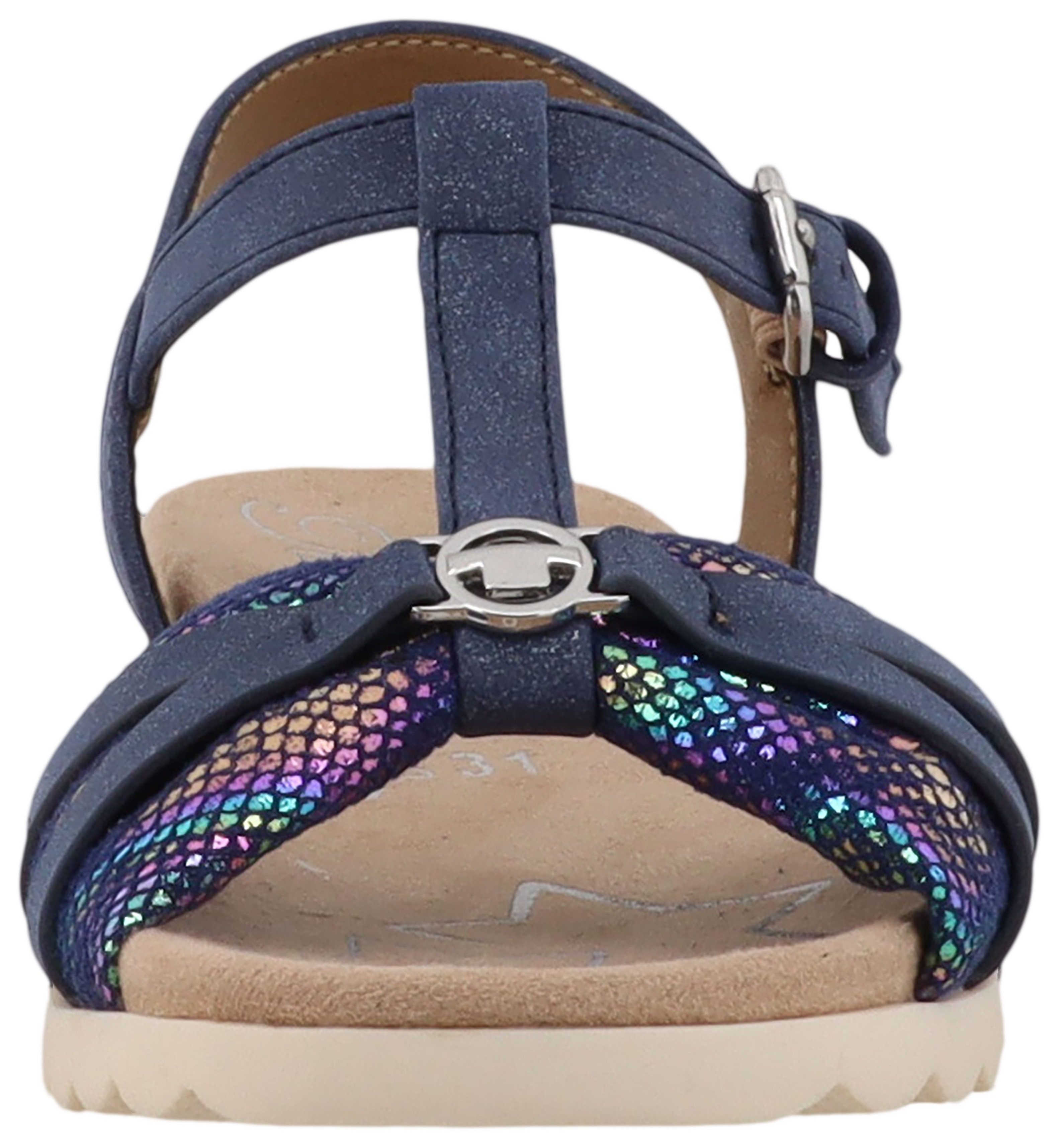 TOM TAILOR Nani Riemchensandale Plateau, Sandalette mit Raffungen und Kontrastbesatz