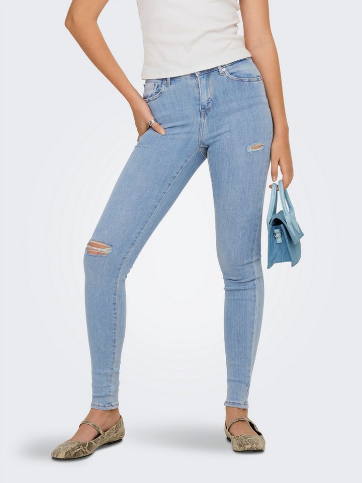 ONLY Skinny-fit-Jeans ONLPOWER MW PUSH UP DES DNM Baumwollmischung, Regular Waist