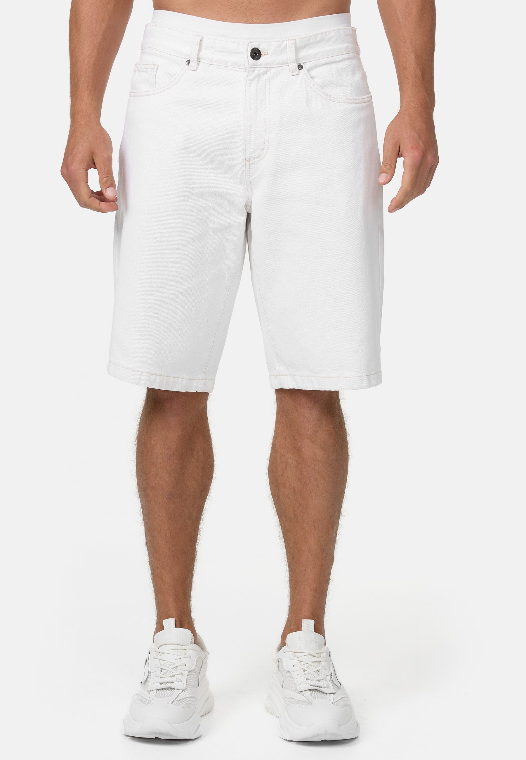 Indicode Jeansshorts INTian White Heaven