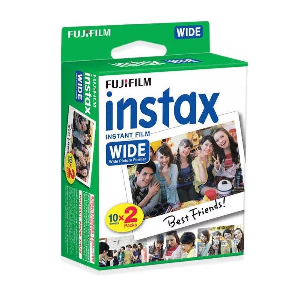 Fujitsu Instax WIDE Film Sofortbildfilm weiß Sofortbildkamera (inkl. 2er-Pack, insgesamt 20 Aufnahmen (2 x 10er-Filmkassetten)