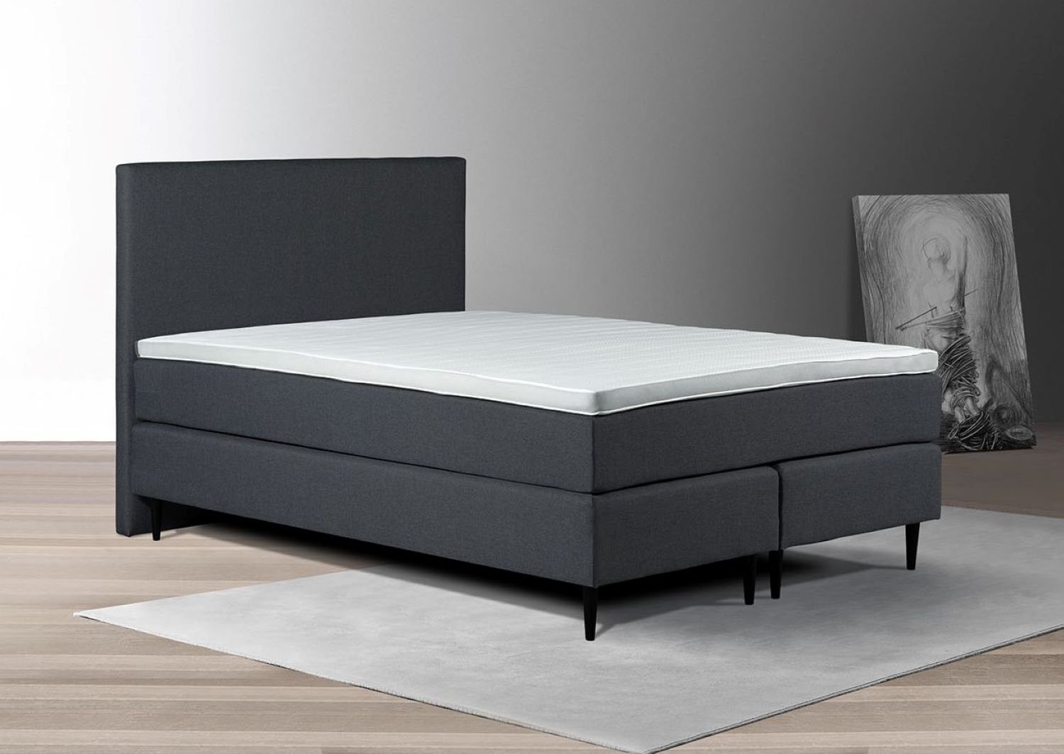 Tesla Dreams Boxspringbett Etna, Lux Komfort, Taschenfederkern-Matratze H2/H3