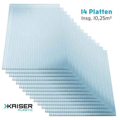 Kaiser plastic Gewächshaus »Gewächshausplatten 14 Stk., 1210 x 605 mm, 10,25 m2,Xtra Strong, Polycarbonat (PC) Doppelstegplatte - Hohlkammerplatte«