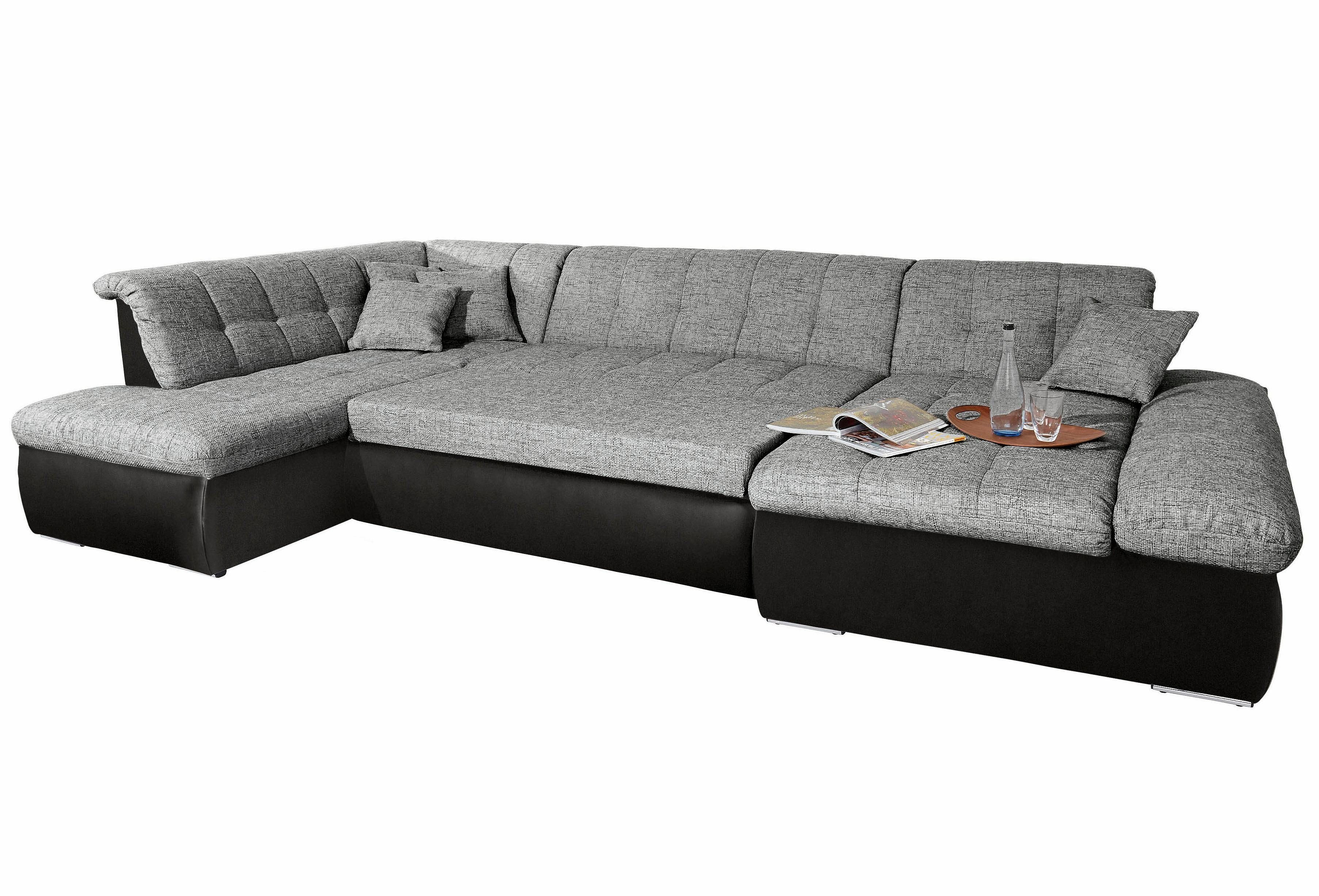 DOMO collection Wohnlandschaft MORIC 353x216x80 cm, mit viel Platz, U-Form, auch in Cord, im XXL-Format, wahlweise mit Bettfunktion und Armlehnenverstellung – Bild 2 von 5