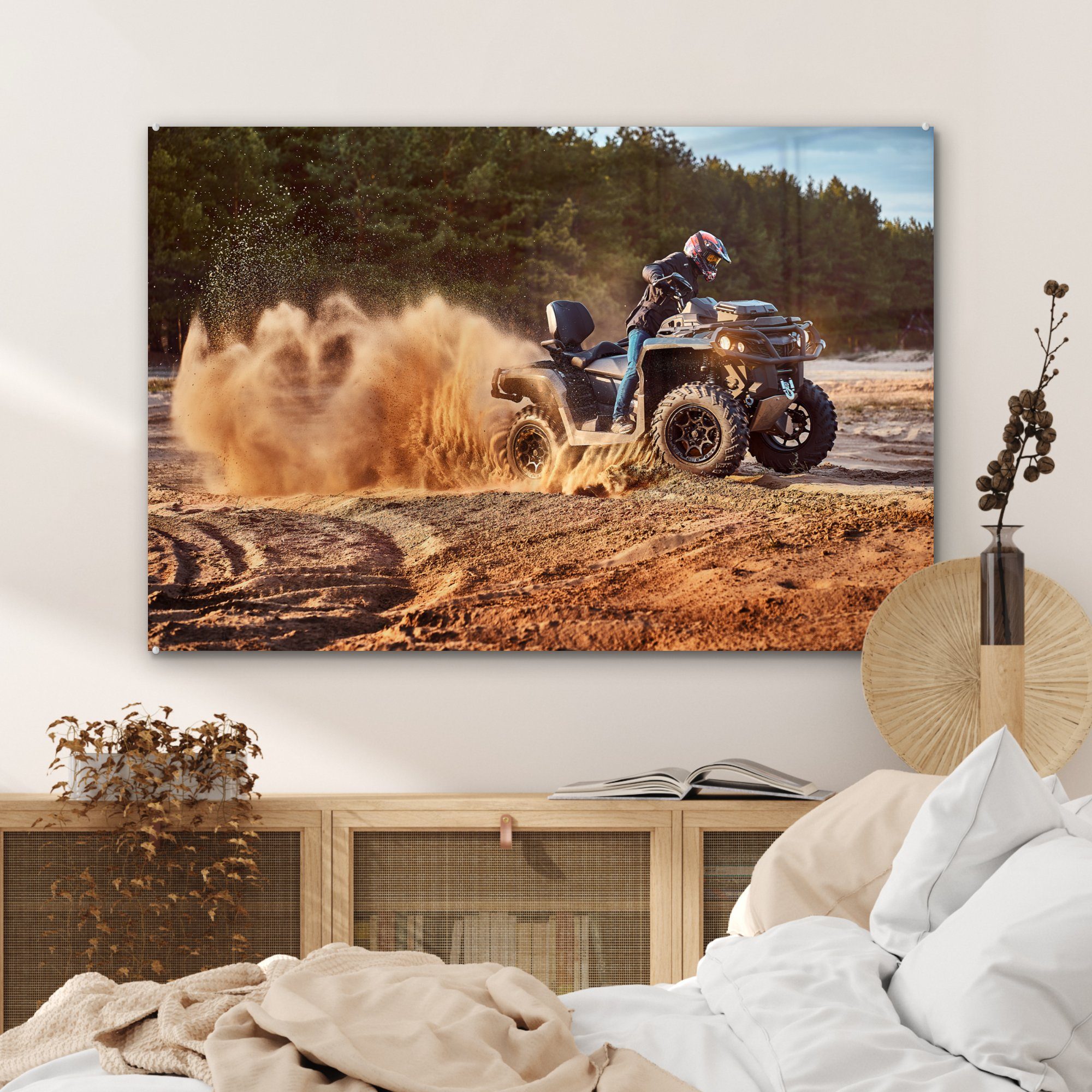 Sand, St), Schlafzimmer Wohnzimmer - Quad & MuchoWow (1 - Acrylglasbild Rallye Acrylglasbilder