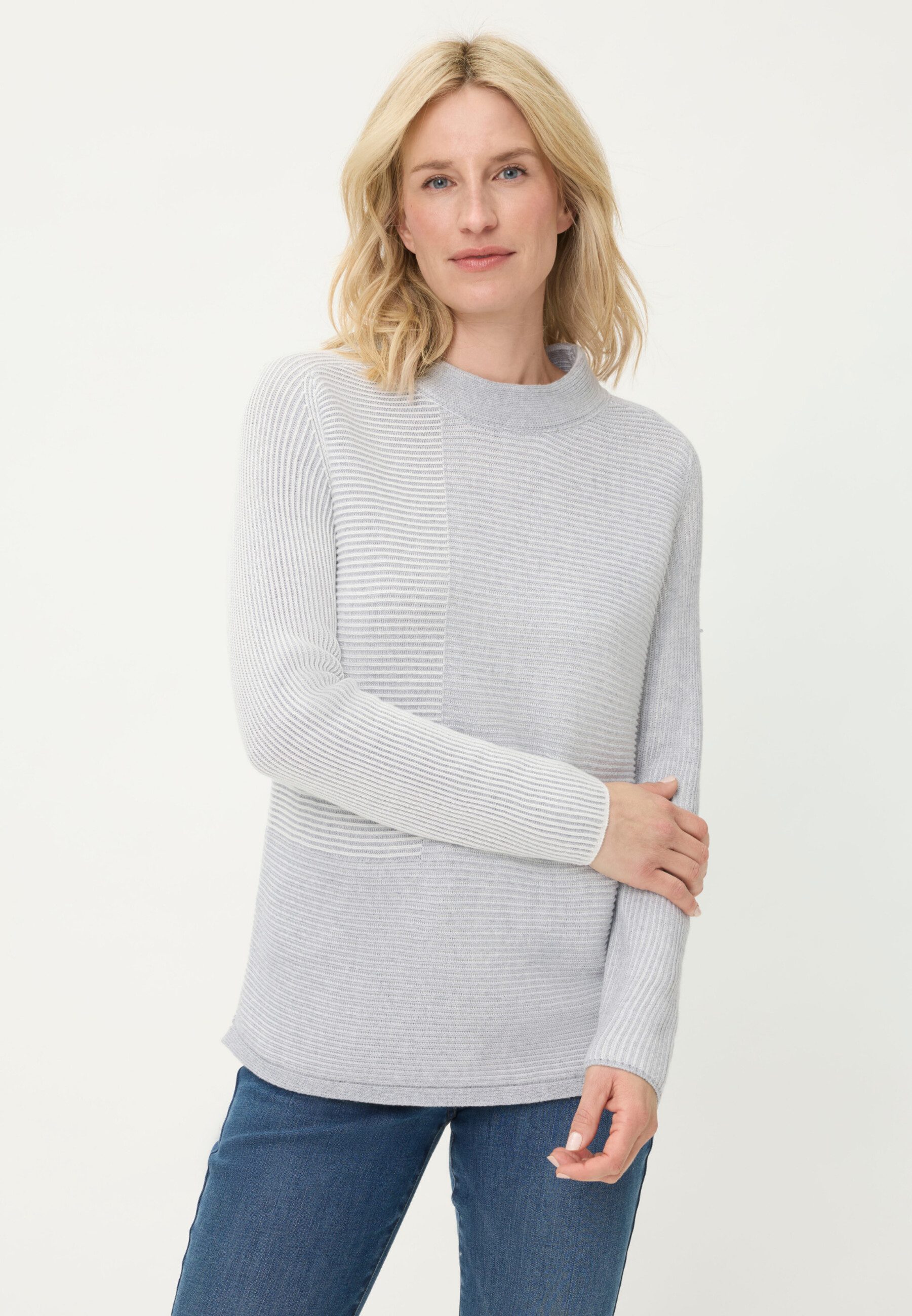 Olsen Pullover mit Turtle-Neck und Raglanärmeln