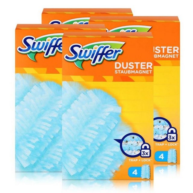 Swiffer Swiffer Staubmagnet Tücher 4er – Nimmt 3x mehr Staub und Haare auf (4e Reinigungstücher