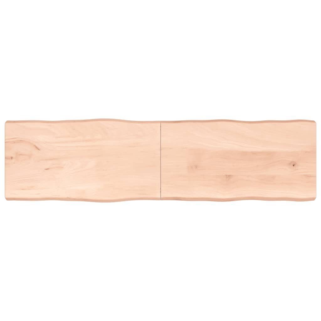 furnicato Tischplatte 220x60x(2-6) cm Massivholz Unbehandelt Baumkante (1 St)