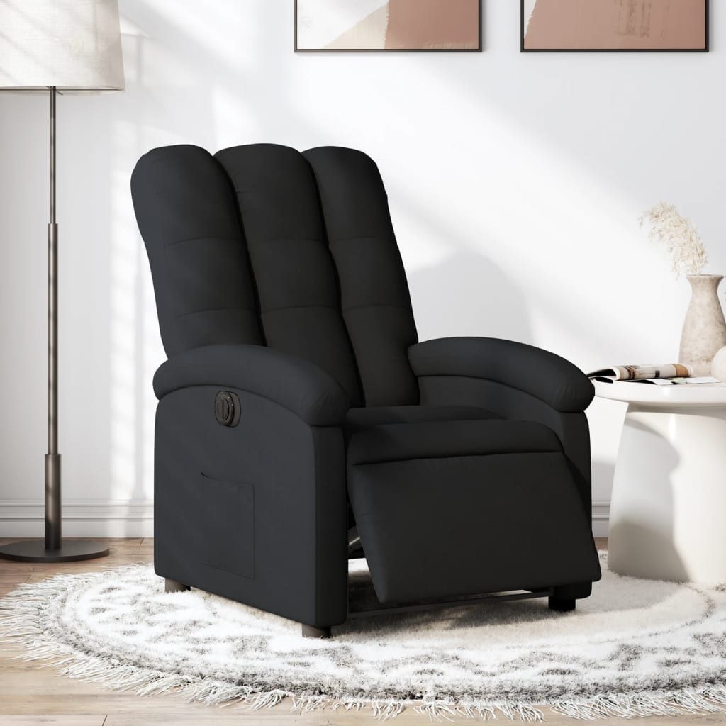 Relaxsessel Elektrischer Schwarz 70x93x101 cm mit Massivholz und