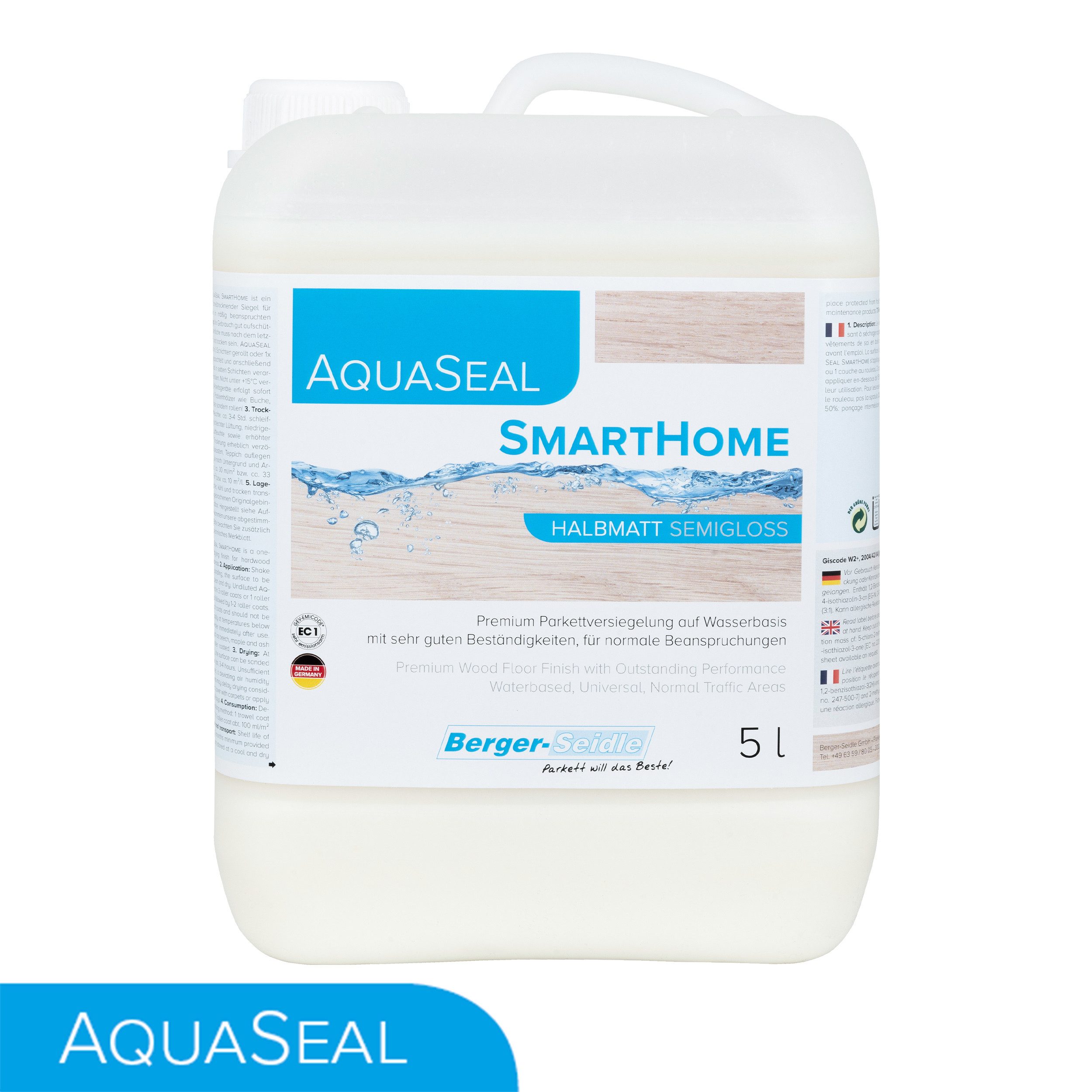 Berger- Seidle Treppen- und Parkettlack Aqua Seal Smart Home 5 ltr. günstig online kaufen