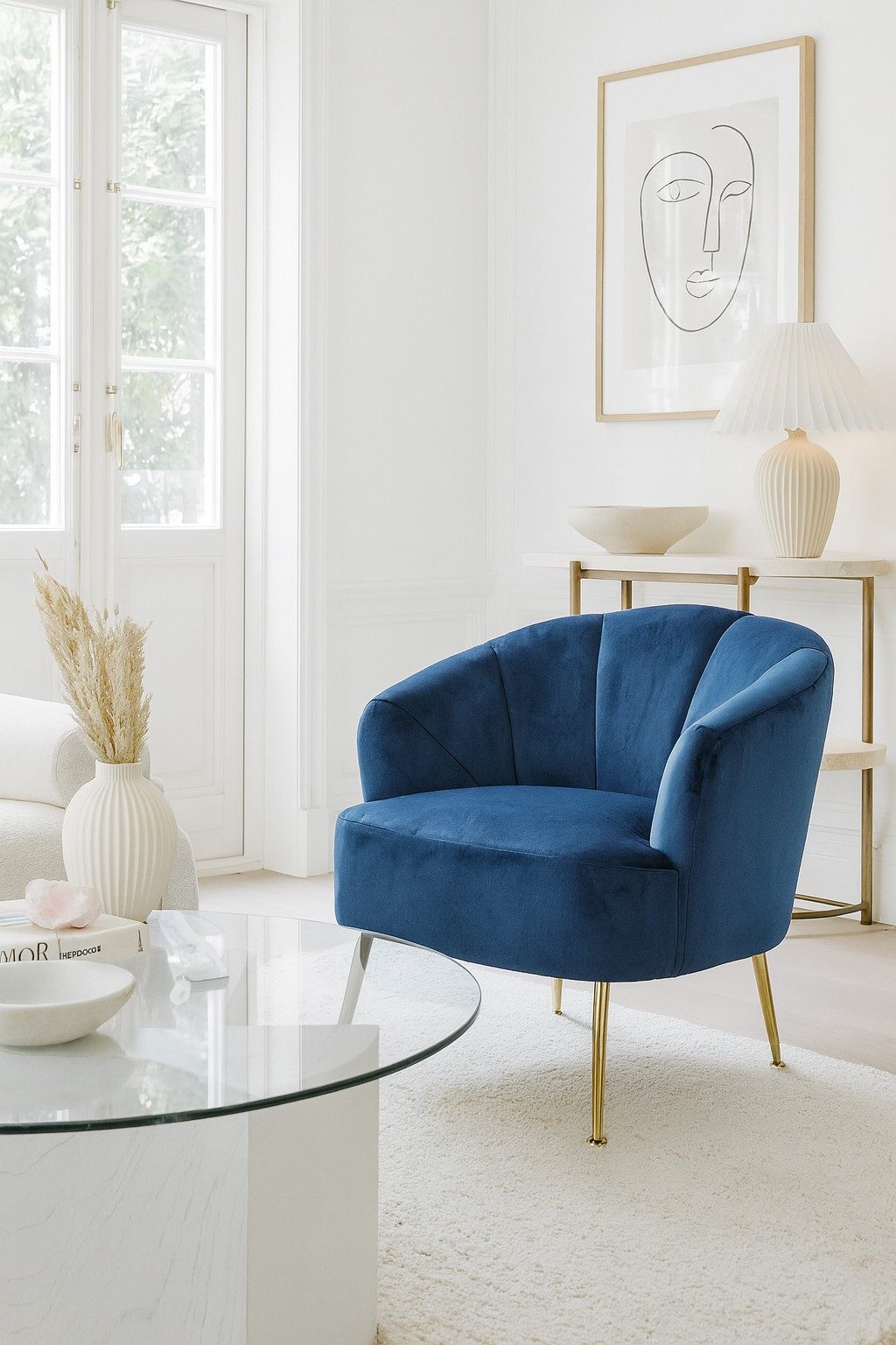 moebel-direkt-online Loungesessel Moderner Polstersessel mit goldfarben bes günstig online kaufen