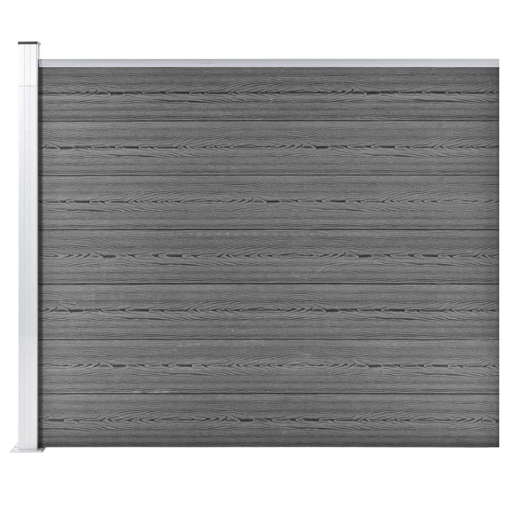 Gartentor Zaunelement WPC 175x146 cm Grau