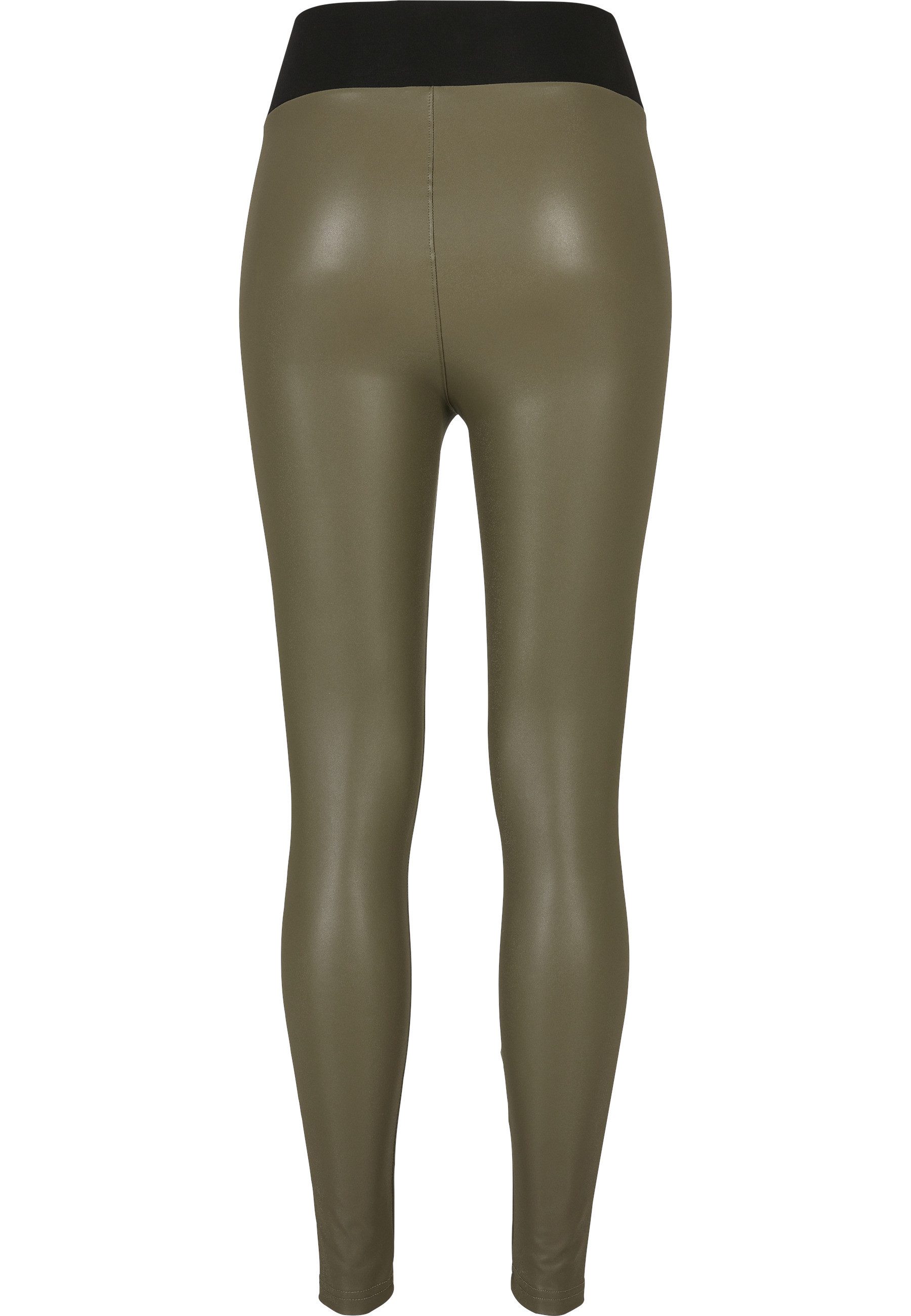 URBAN CLASSICS Leggings Urban Classics Damen Ladies Faux Leather High Waist Leggings (1-tlg)