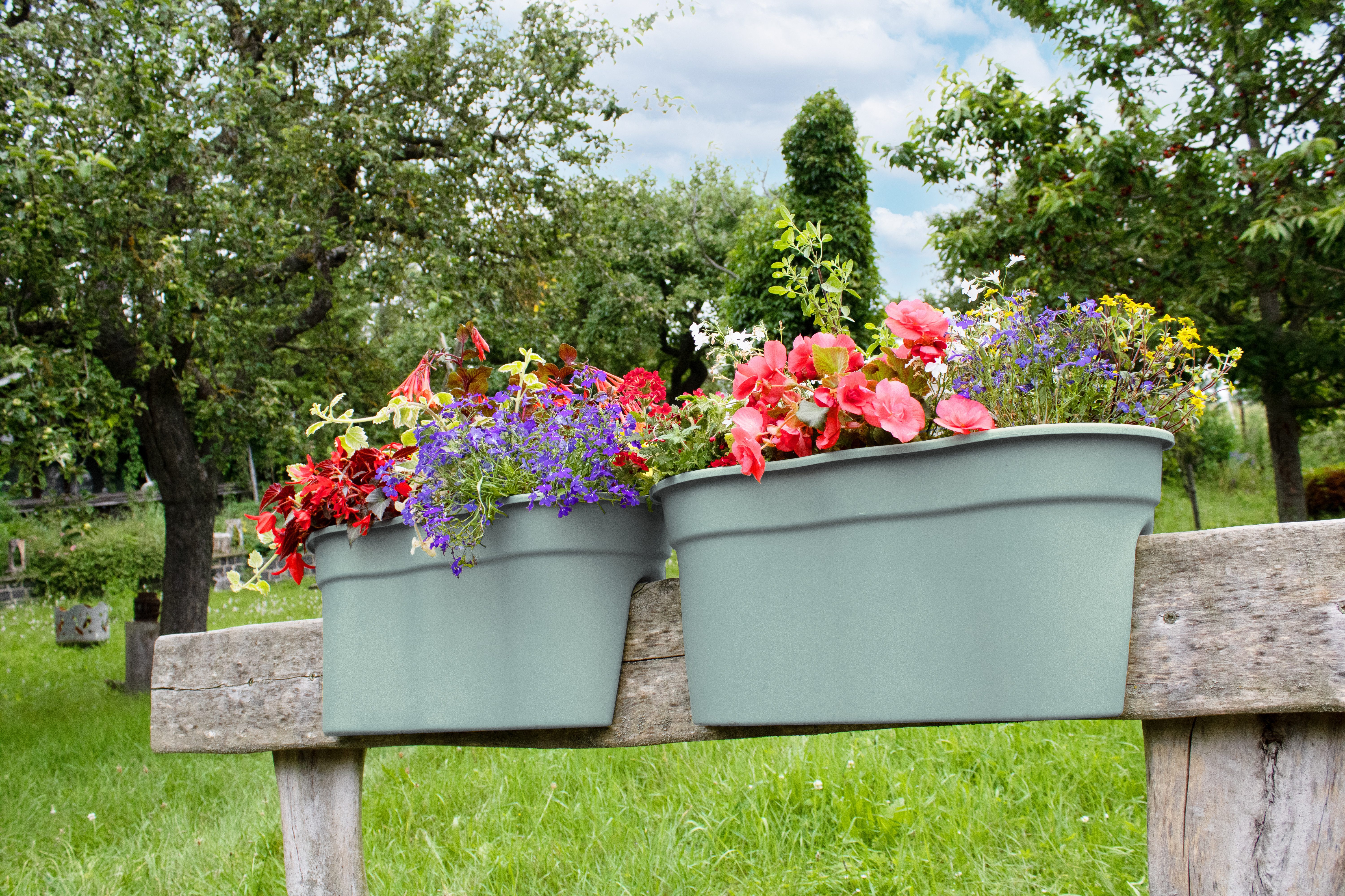 KHW Balkonkasten Flowerclip XXL (Set, 2 St), BxTxH: 57,5x27,7x27 cm