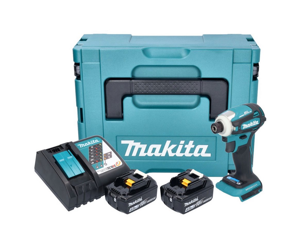Thumbnail - Makita Akku-Schlagschrauber Makita DTD 172 RMJ Akku Schlagschrauber 18 V 180 Nm 1/4" Brushless + 2