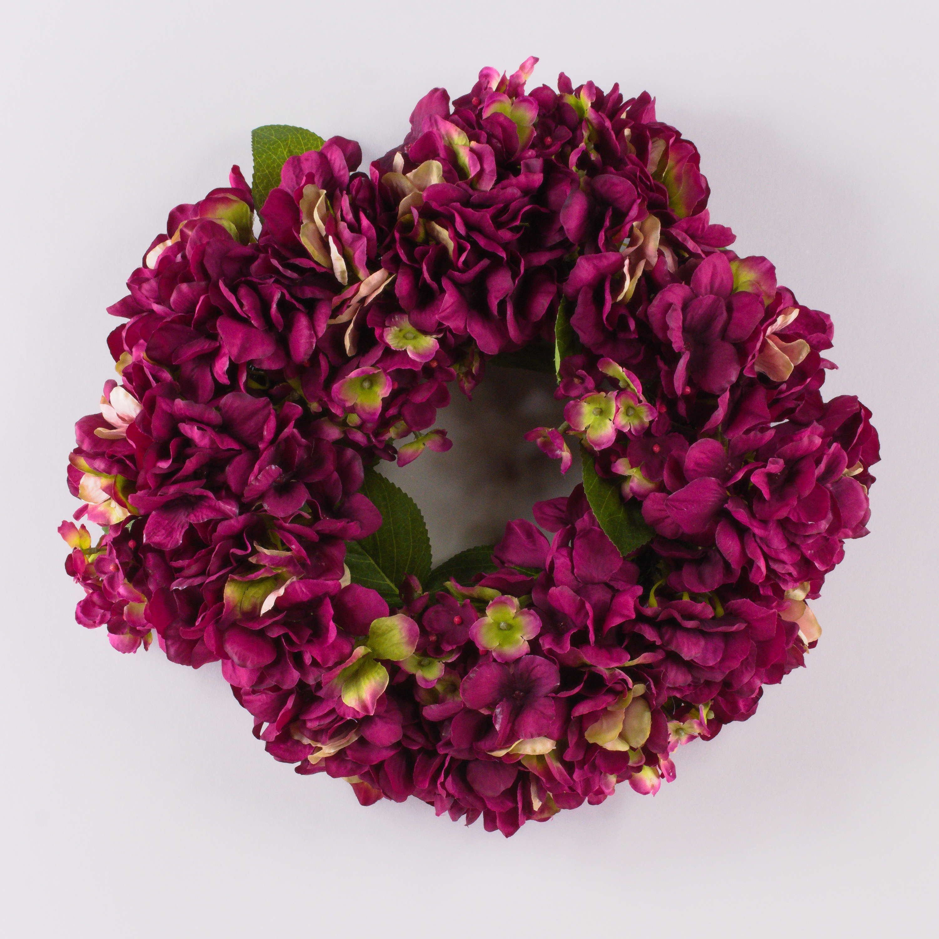 Kunstkranz Sommerlicher Hortensienkranz auf Rattan, pink, Ø 35cm Hortensie, artplants, Höhe 12.0 cm