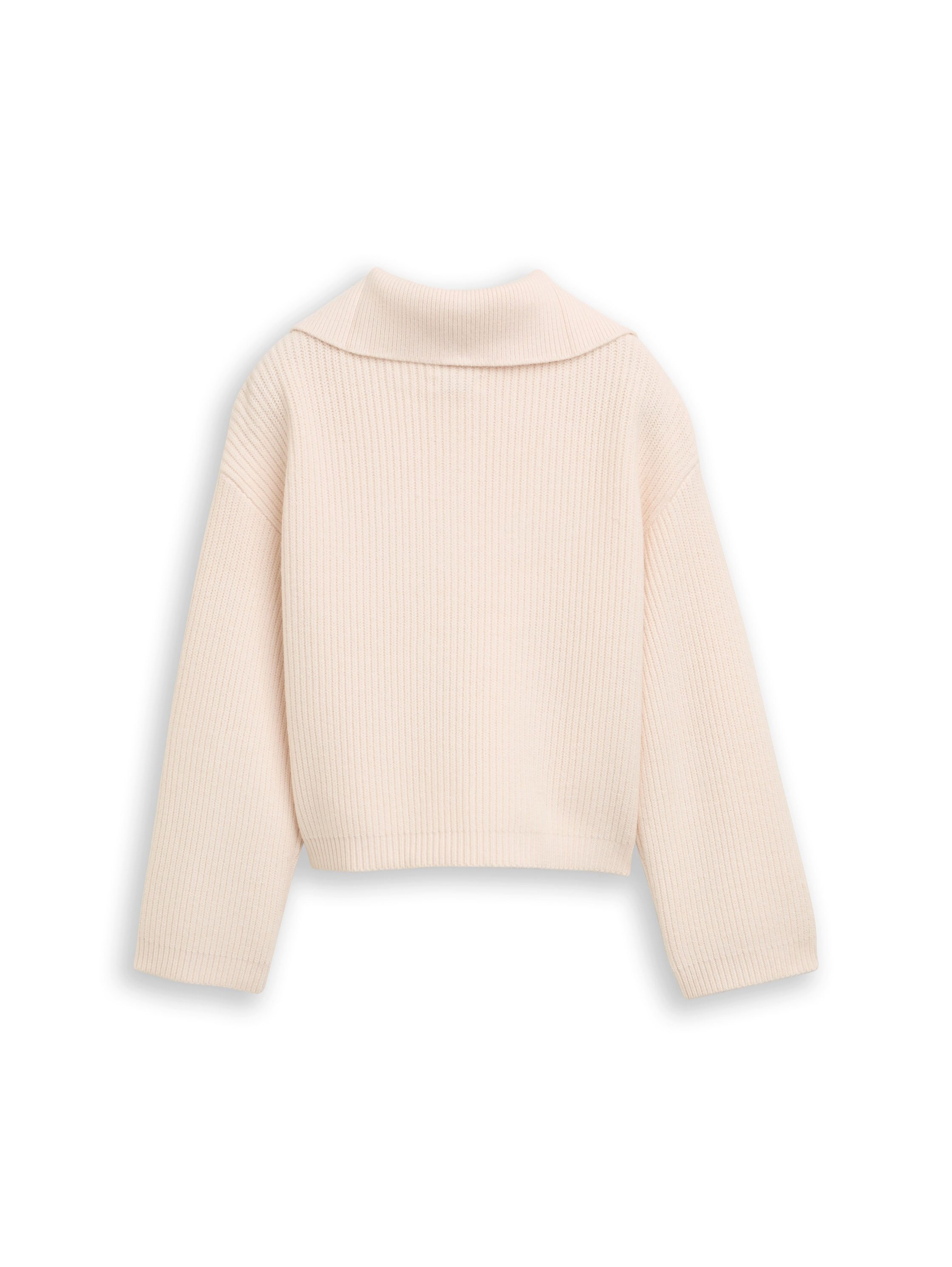 TOM TAILOR Strickpullover kurz, mit Zipper günstig online kaufen