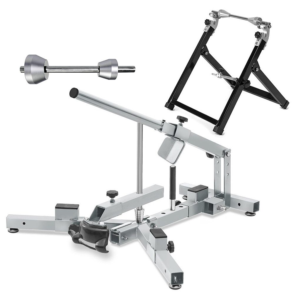 ConStands Reifenmontagemaschine Reifenmontiergerät 12-21" Set mit Wuchtbock passend für Motorradreifen