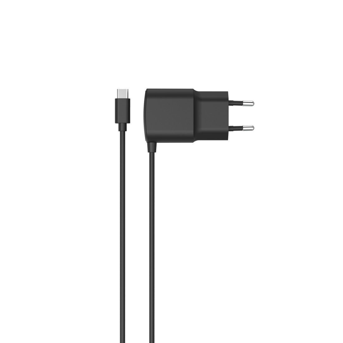 Hama USB Hub mit Netzteil und Adapter grau, 4 Ports mit USB C und USB Typ A USB-Adapter USB Typ A, USB Typ C zu USB Typ A, 100 cm