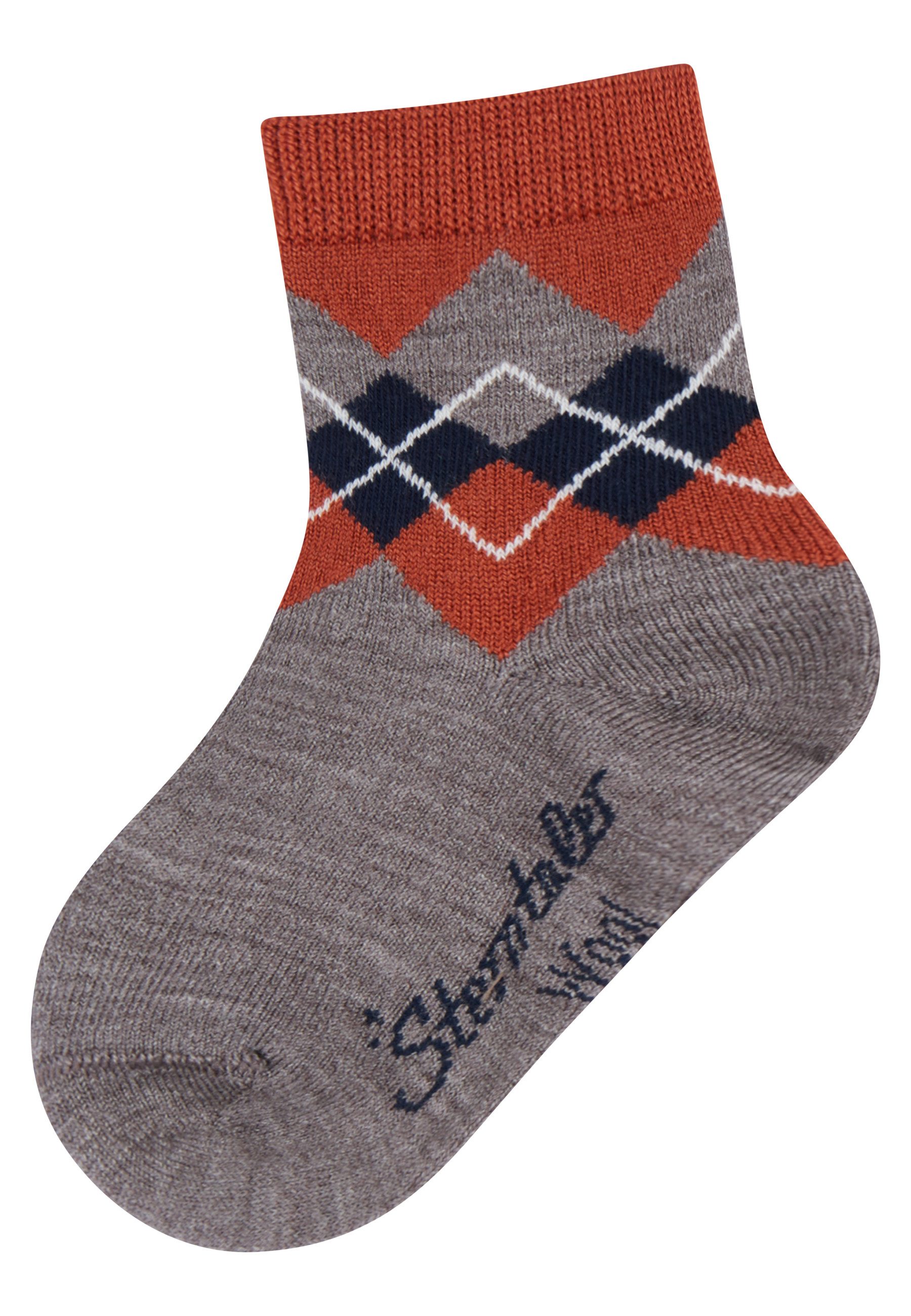 Basicsocken Socken Wolle Karo