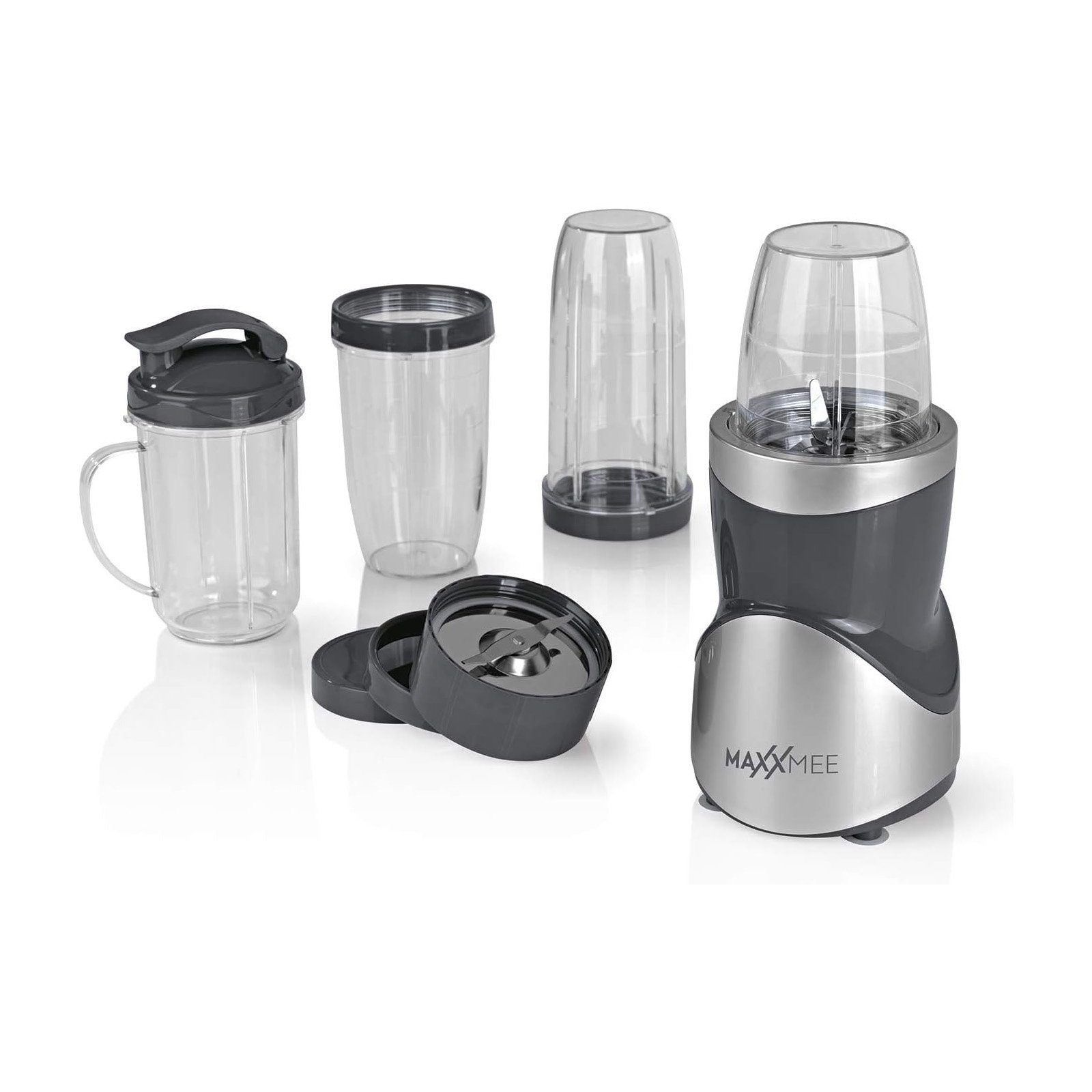 Handmixer Multifunktionaler Mixer 12-tlg Set Edelstahlklingen inkl. To-Go Deckel